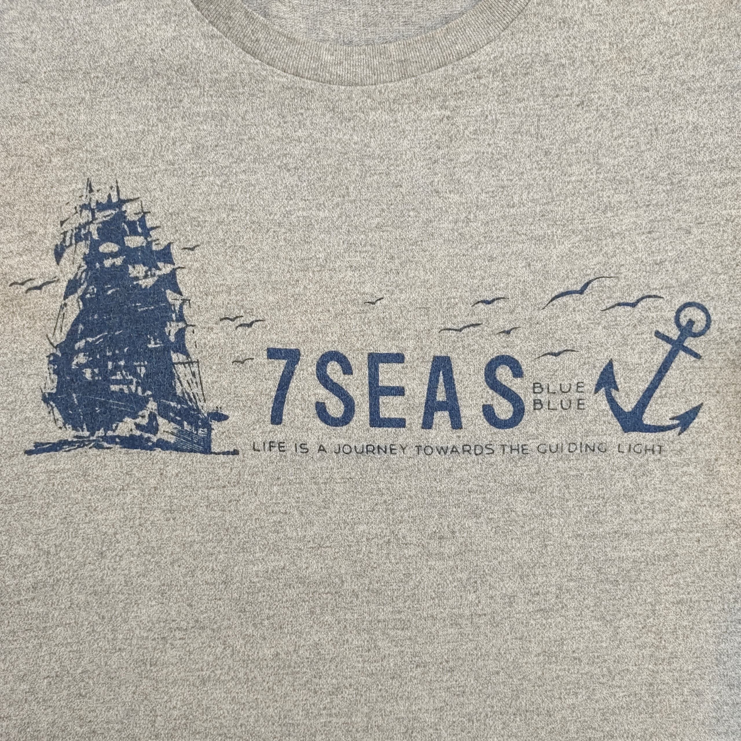 Blue Blue Japan Vintage Blue Blue Japan 7 SEAS Tee, Heather Gray XS Size US S / EU 44-46 / 1 - 5 Thumbnail