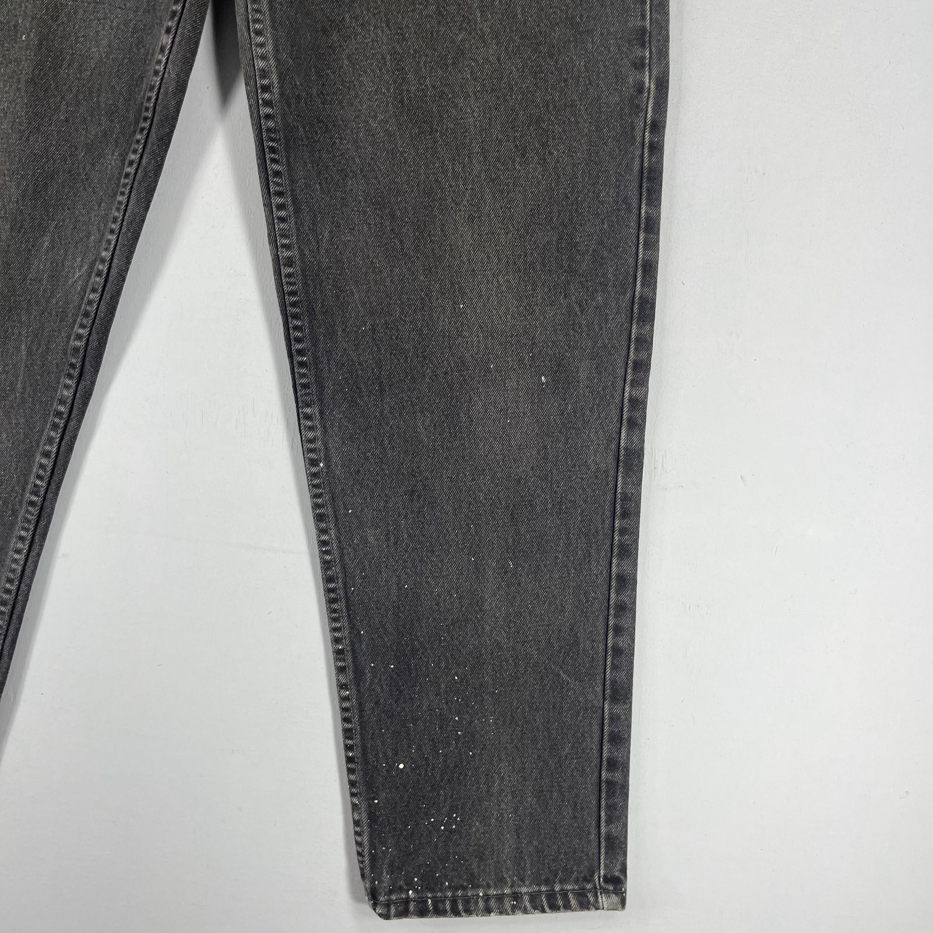 Jean × Levi's × Levi's Vintage Clothing W31 L32 Vintage Levis 560 Paint Splatter Black Wash Jeans Size 31" - 5 Thumbnail