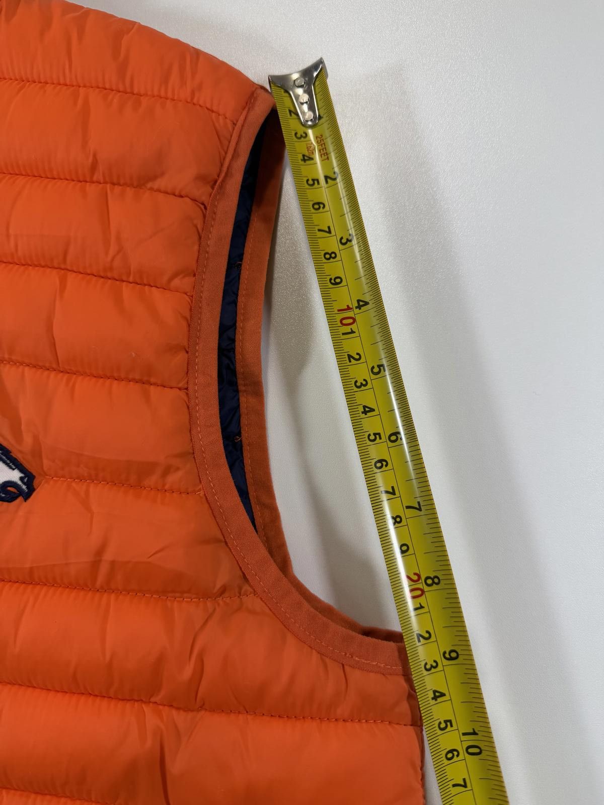 Unknown London Orange Puffer Vest with Denver Broncos Logo Size US L / EU 52-54 / 3 - 8 Thumbnail