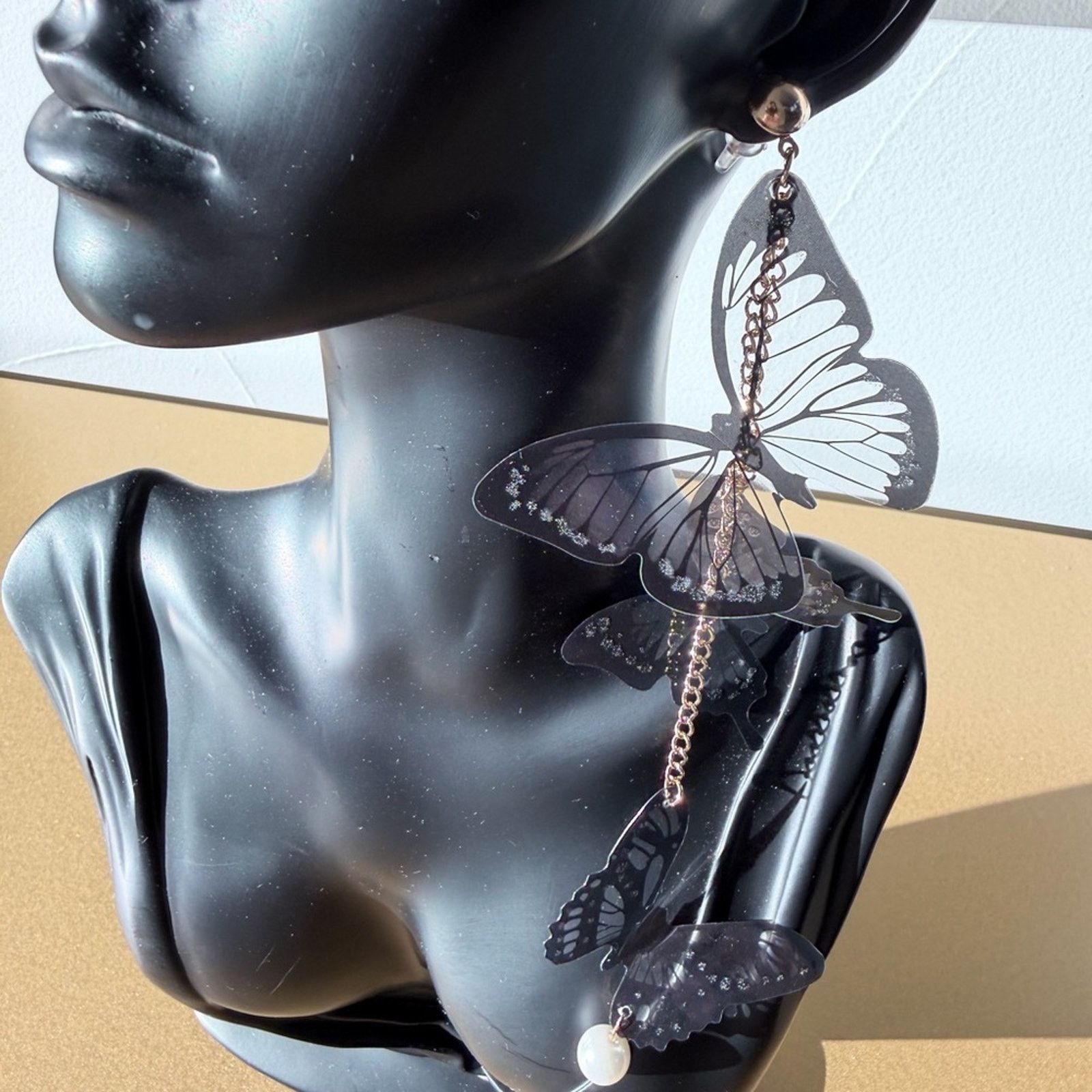Other Acrylic Tassel Butterfly Long Drop Earrings Size ONE SIZE - 6 Thumbnail
