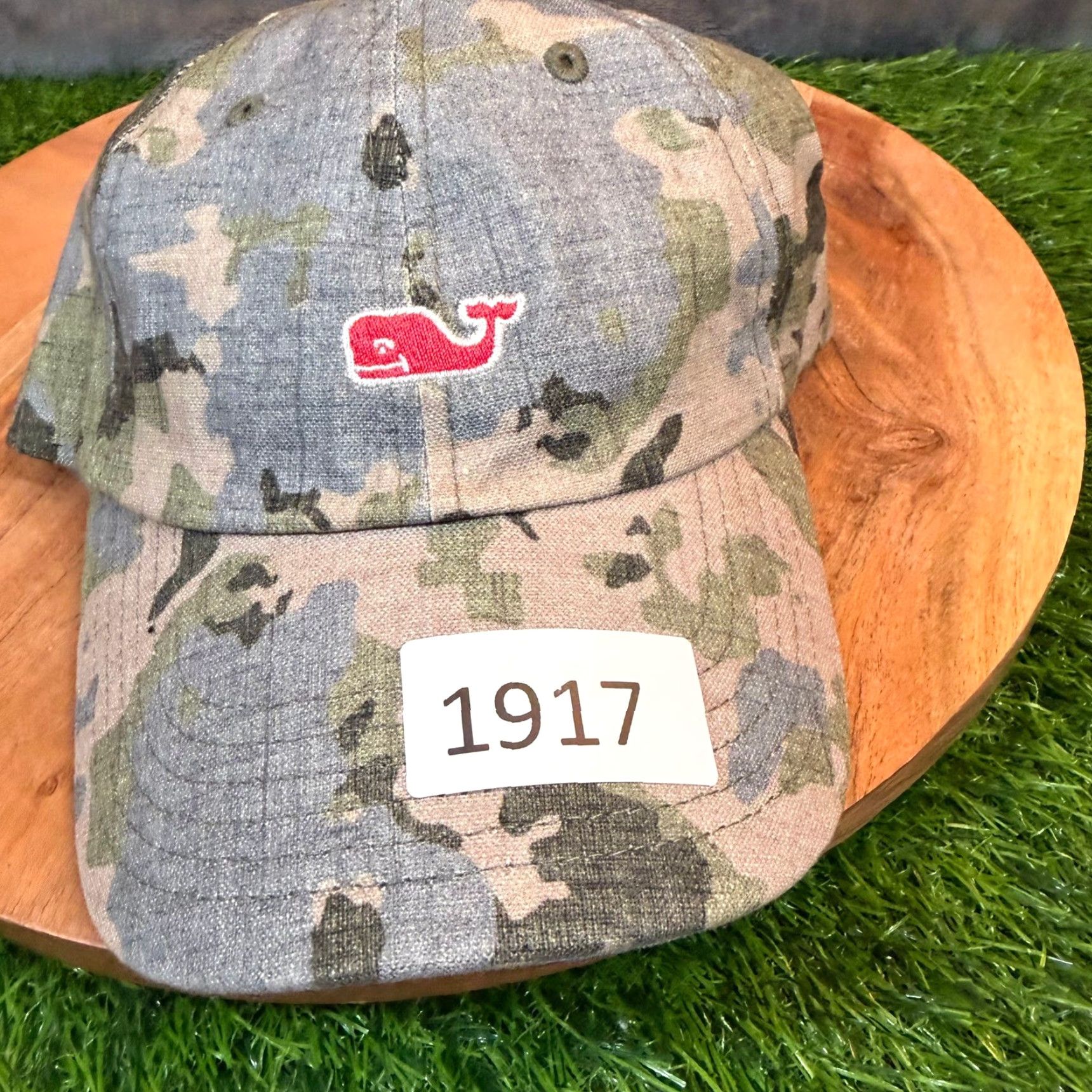 Vineyard Vines Vineyard Vines Camo Whale Logo Hat Mens Adjustable Cotton Baseball Cap Adult Size ONE SIZE - 7 Thumbnail
