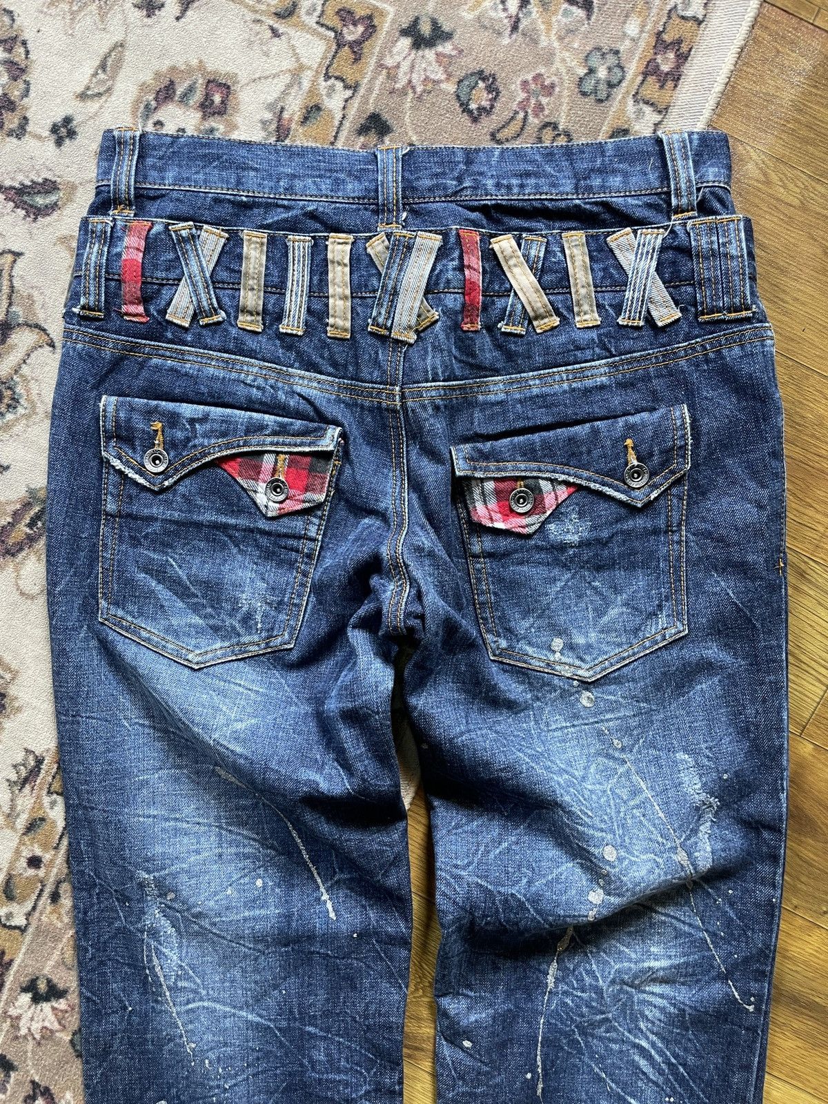 Japanese Brand × Vintage Double Waist Jeans Splash Size US 33 - 4 Thumbnail
