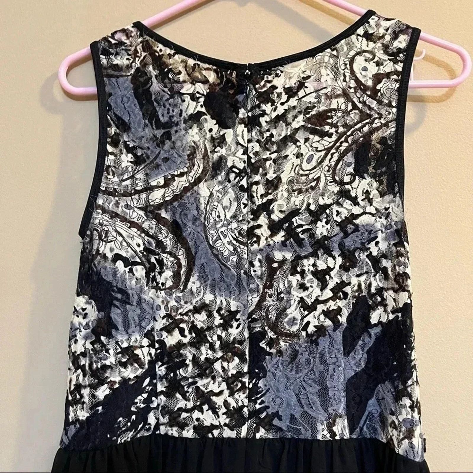 Other AB Studio Floral Fit & Flare Dress SZ 8 Black Sleeveless Size M / US 6-8 / IT 42-44 - 6 Thumbnail