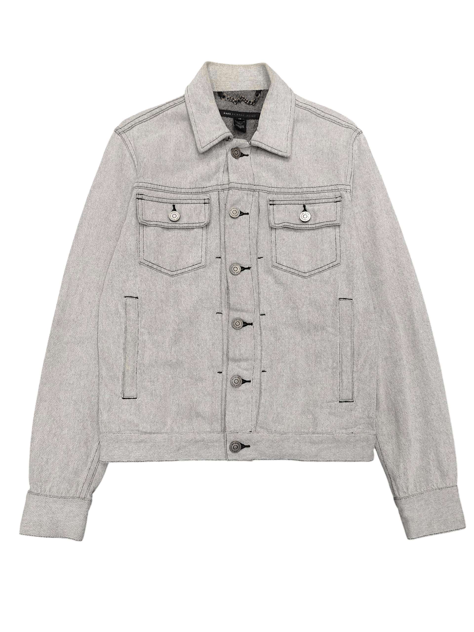 Marc by Marc Jacobs 00s Marc by Marc Jacobs Archive Minimal Washed Denim Jacket Size M / US 6-8 / IT 42-44 - 1 Thumbnail