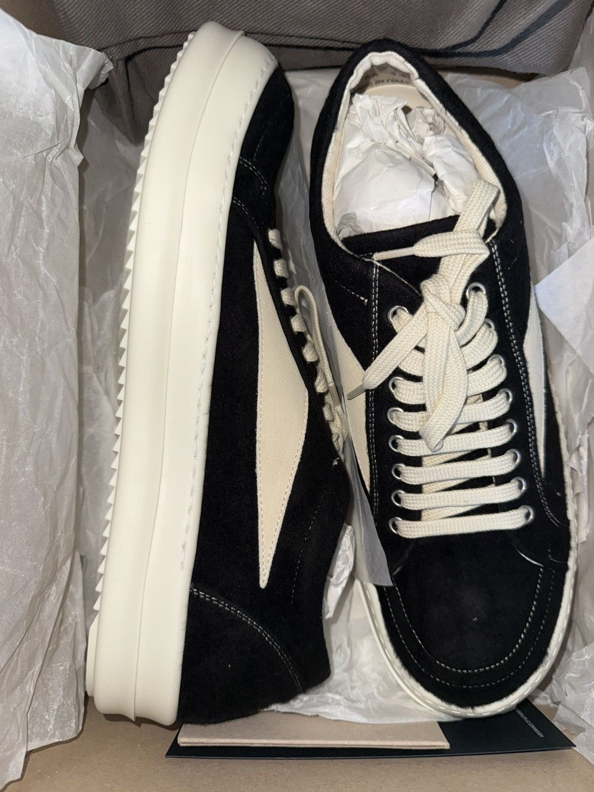 Rick Owens Rick owens DRKSHDW Vintage Low black milk Size US 11 / EU 44 - 6 Thumbnail