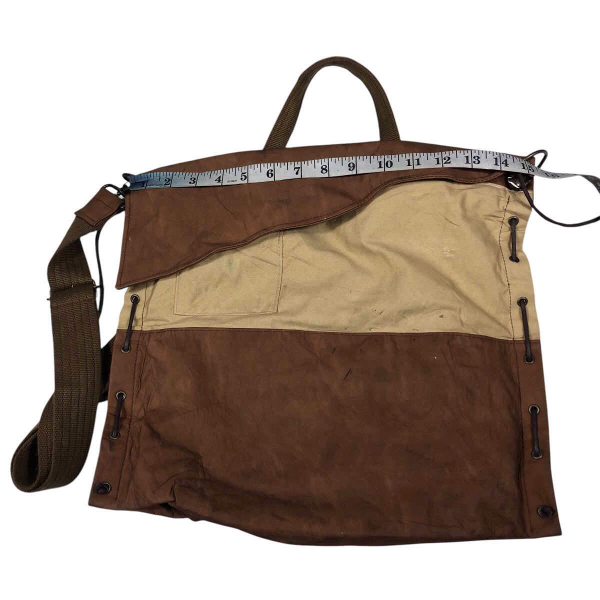 Japanese Brand × Vintage 📌Anti Forme Design Patchwork Bag Rich Brown Kapital Japan Size ONE SIZE - 13 Thumbnail