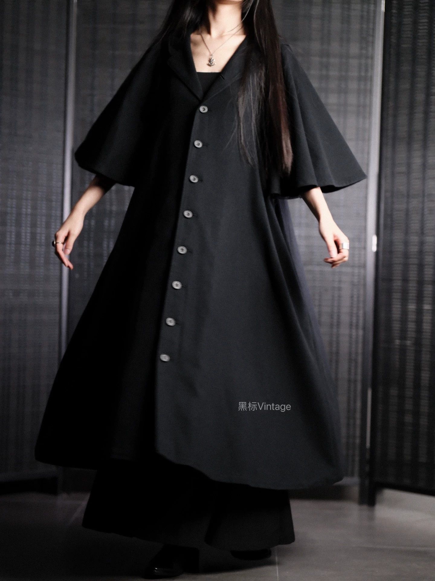 Yohji Yamamoto Yohji Yamamoto 98ss Archive Cape-Sleeve Coat Women's Size ONE SIZE - 3 Thumbnail