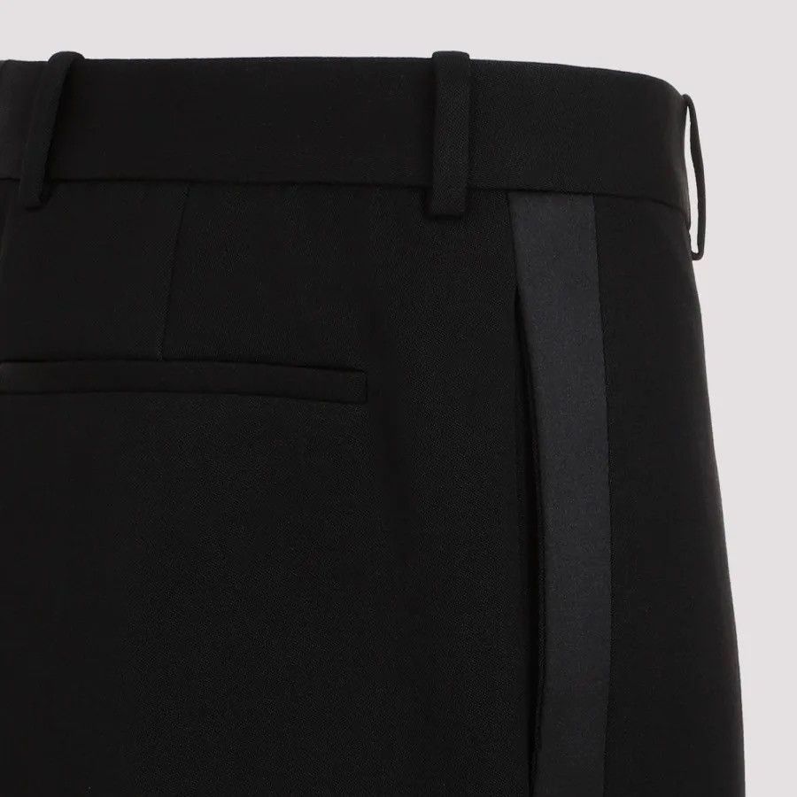 Saint Laurent Paris high waisted tuxedo pants in grain de poudre Size US 32 / EU 48 - 4 Thumbnail