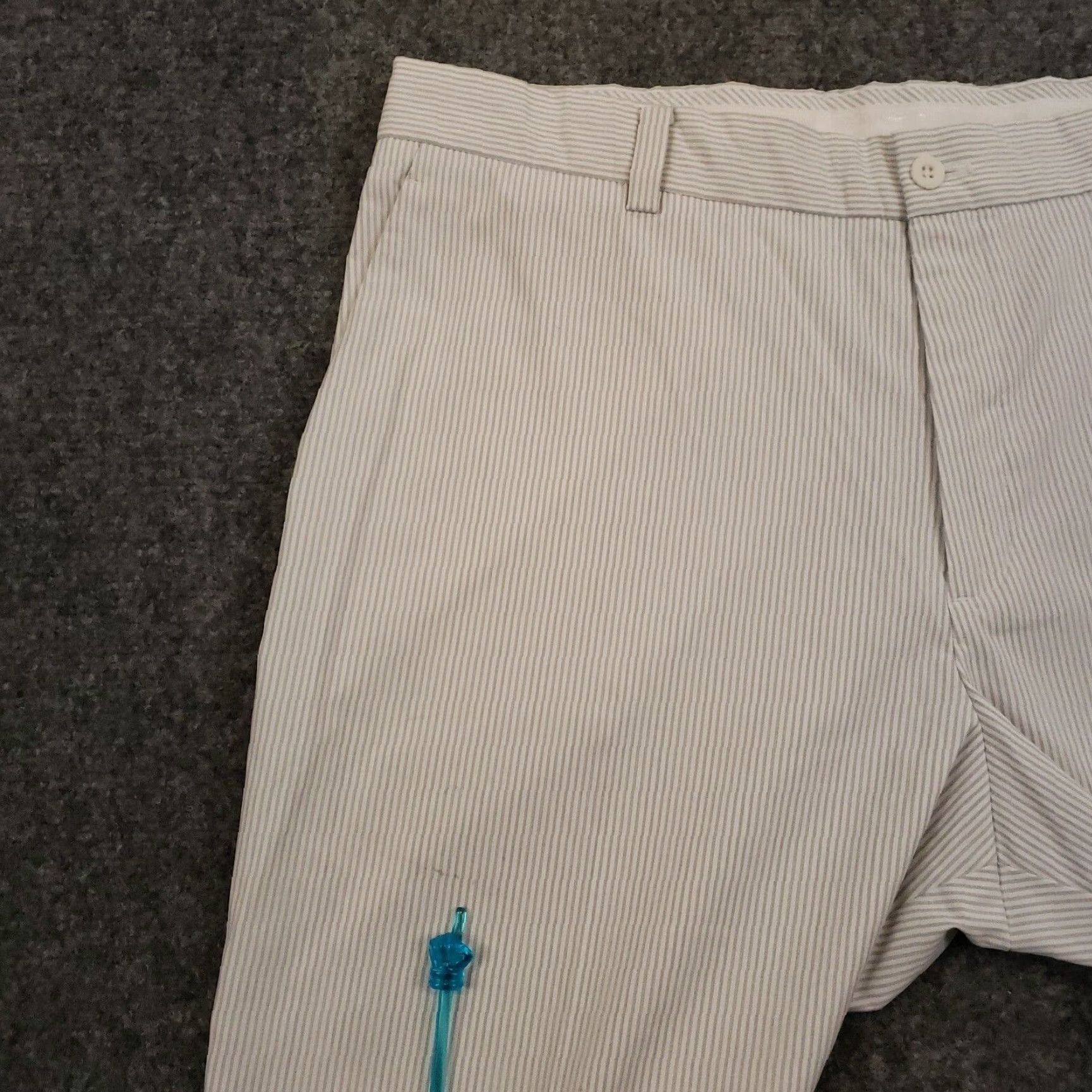 Nike Nike Golf Pants Mens 36x30 Gray Striped Straight Dri Fit Lightweight Stretch Size US 36 / EU 52 - 7 Thumbnail