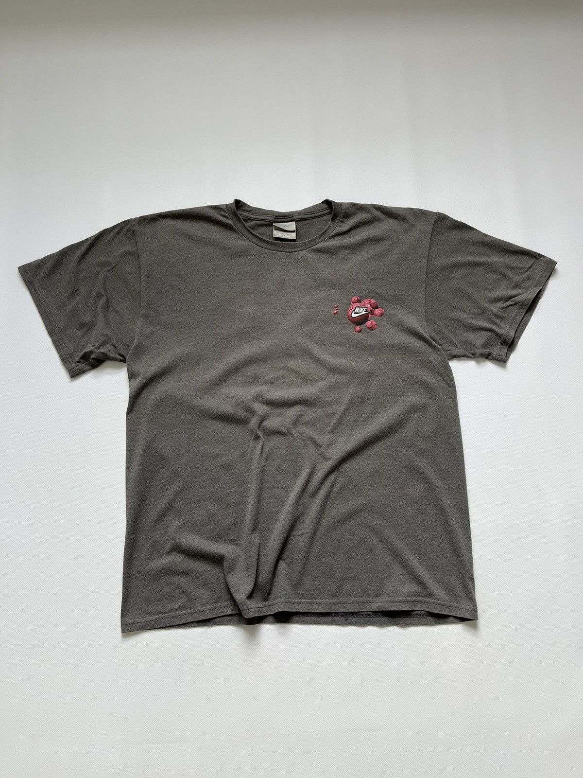 Nike × Vintage NIKE Vintage Y2K Big Logo Bubble Print Tee Shirt Size US L / EU 52-54 / 3 - 2 Thumbnail