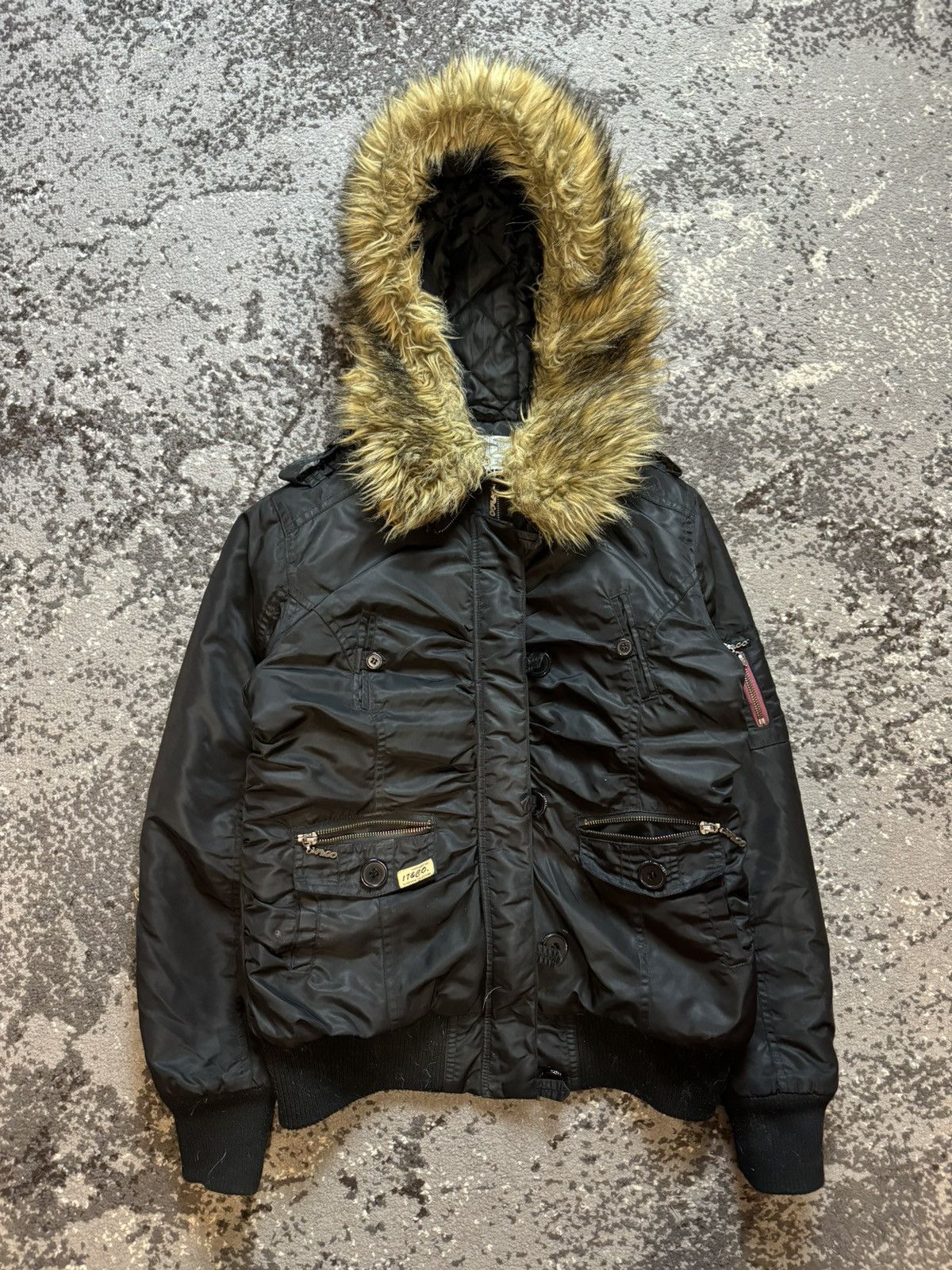 If Six Was Nine × Vintage Vintage Y2K XOXO Bomber Fuzzy Fur Opiuk Owens Style Bomber Size US S / EU 44-46 / 1 - 7 Thumbnail