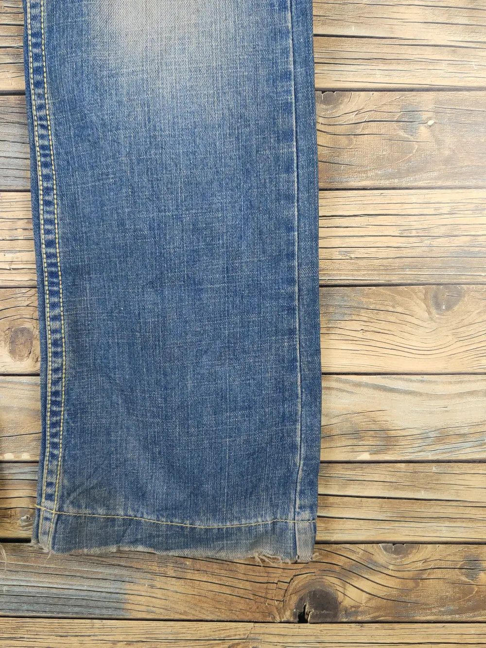 Japanese Brand Red Pepper Dark Blue Distressed Ripped Jeans #W1489 Size 26" / US 2 / IT 38 - 17 Thumbnail