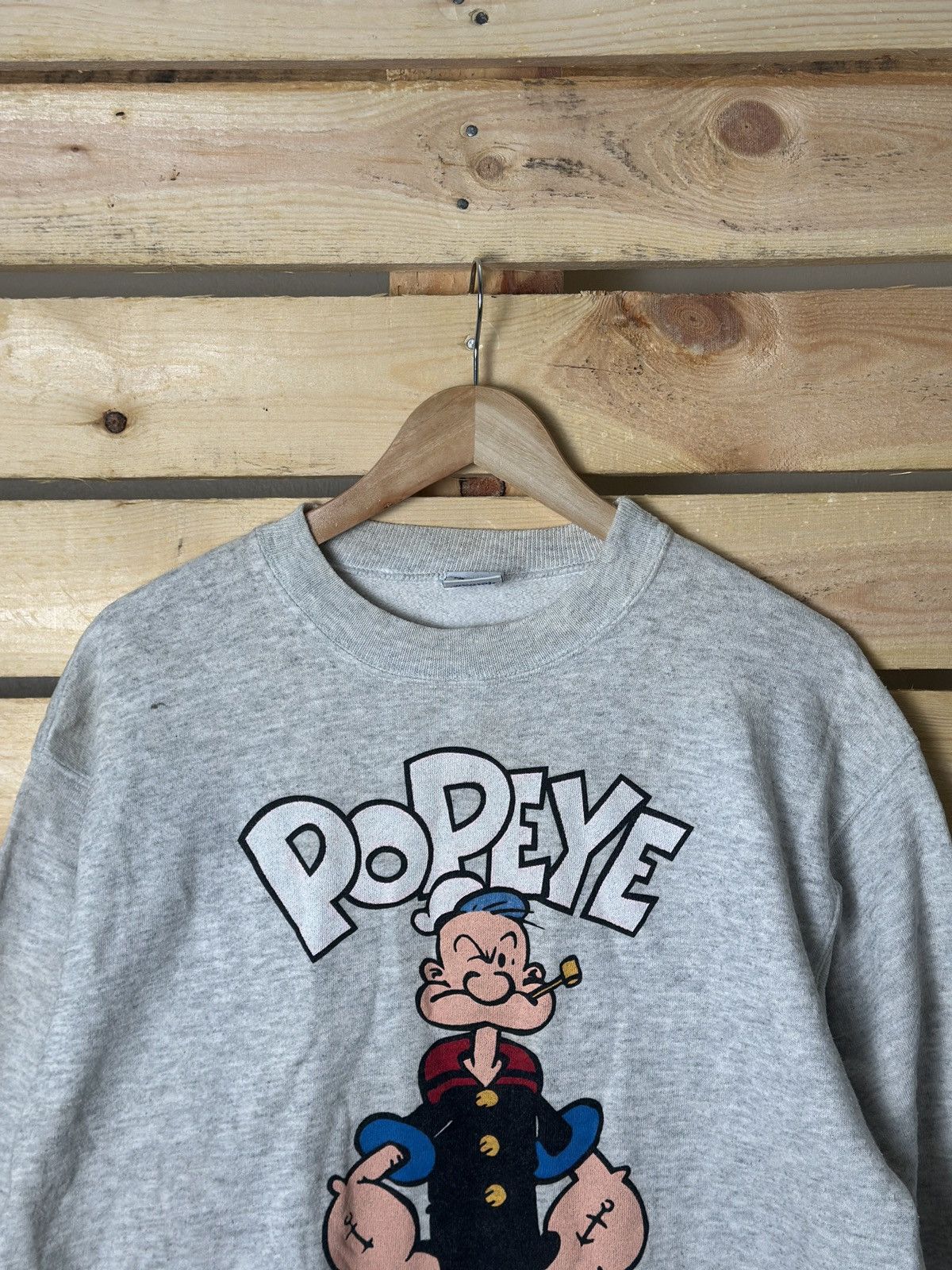 Vintage Vintage Popeye Mirror Print Sweatshirt Size US L / EU 52-54 / 3 - 4 Thumbnail