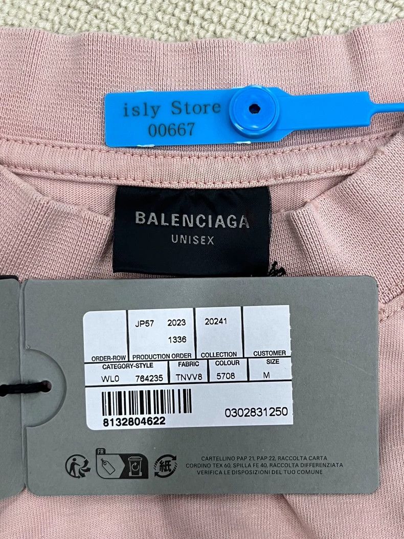 Balenciaga Balenciaga Monogrammed Crew Neck Pullover Short Sleeve Dro Size M / US 6-8 / IT 42-44 - 4 Thumbnail