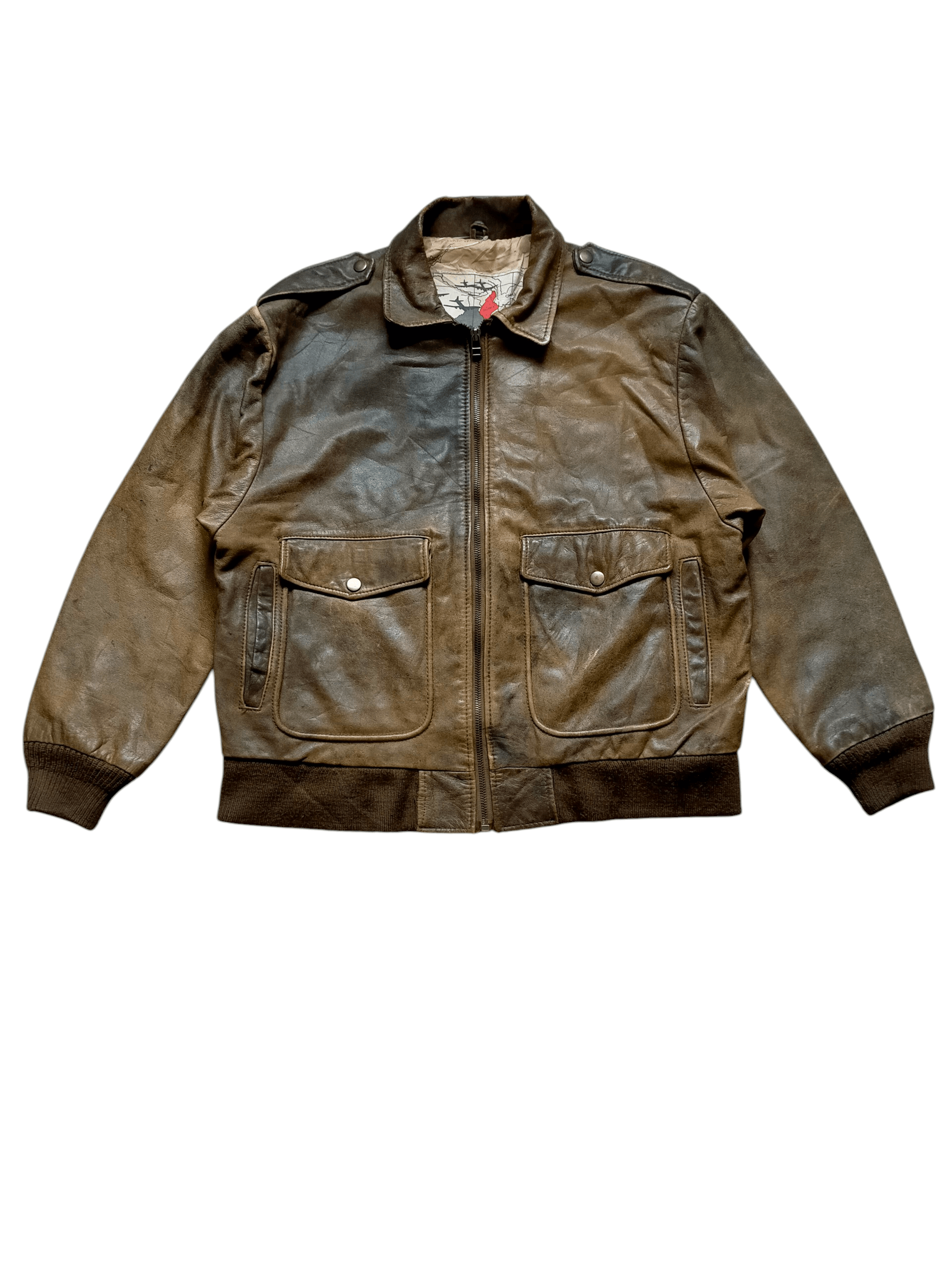 Burma Vintage 80s Burma Run Pilot Leather Jacket Size US M / EU 48-50 / 2 - 1 Thumbnail
