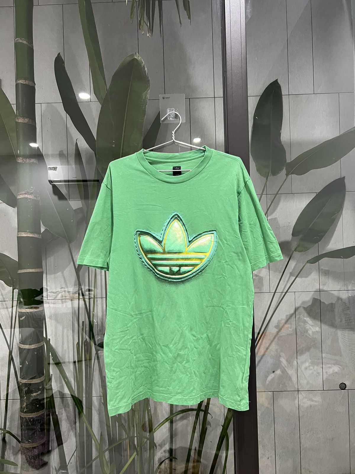 Adidas 00s Adidas Retro Logo Vintage Big Logo Y2K Oversized Tee Grailed