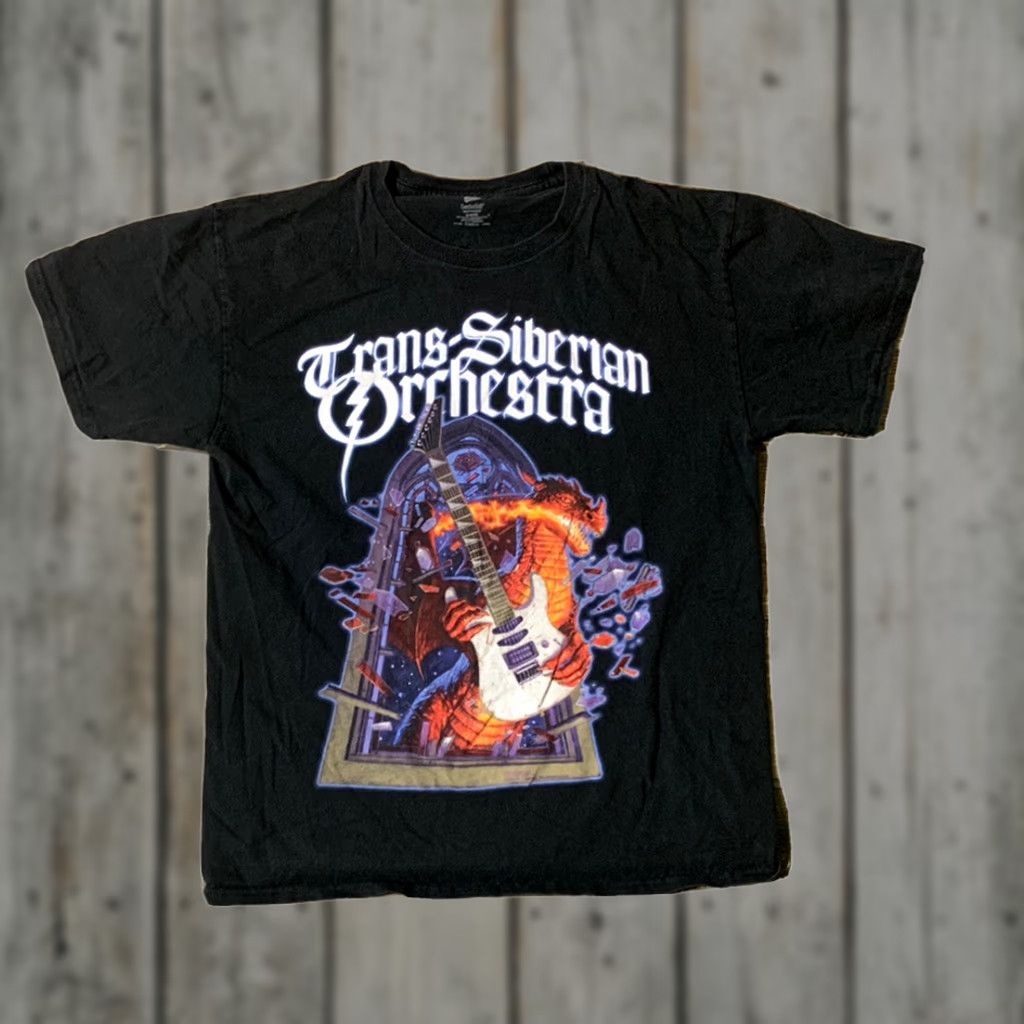 Hanes Trans Siberian Orchestra Winter Tour 2012 Black Graphic Tee Mens Medium Size US M / EU 48-50 / 2 - 1 Thumbnail