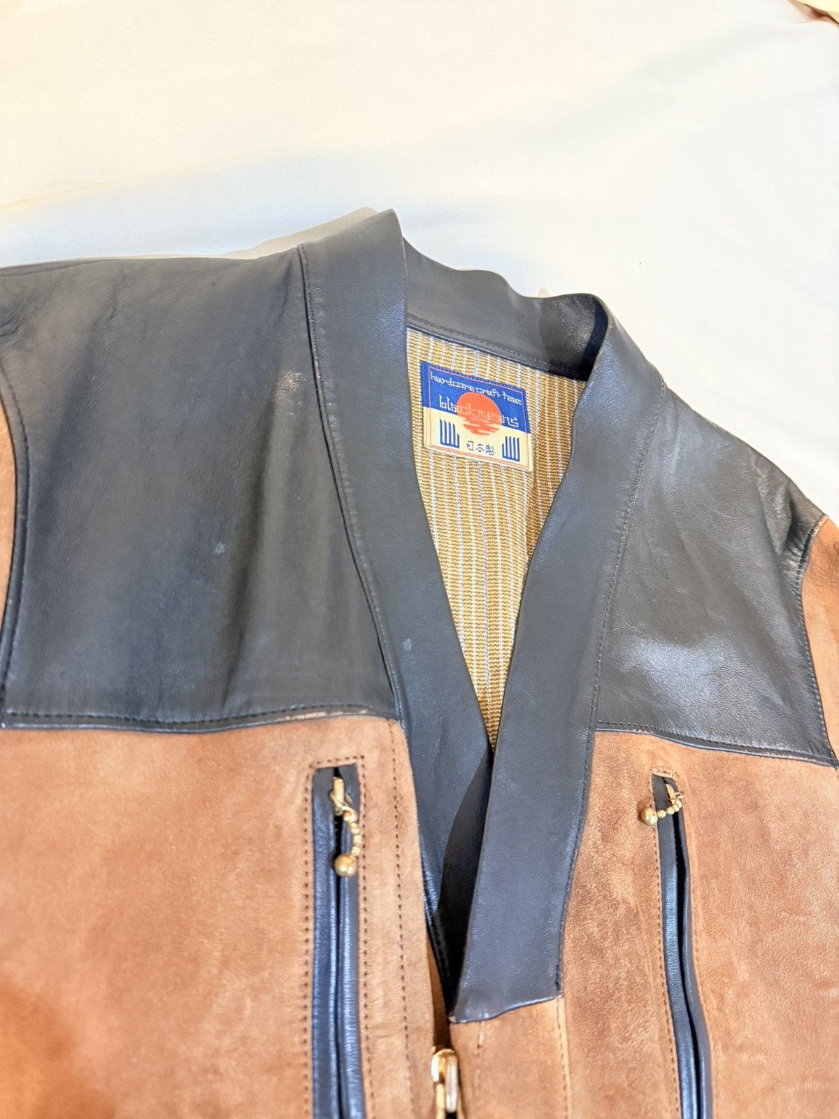 Blackmeans Blackmeans Leather Kimono Jacket Size US M / EU 48-50 / 2 - 2 Thumbnail