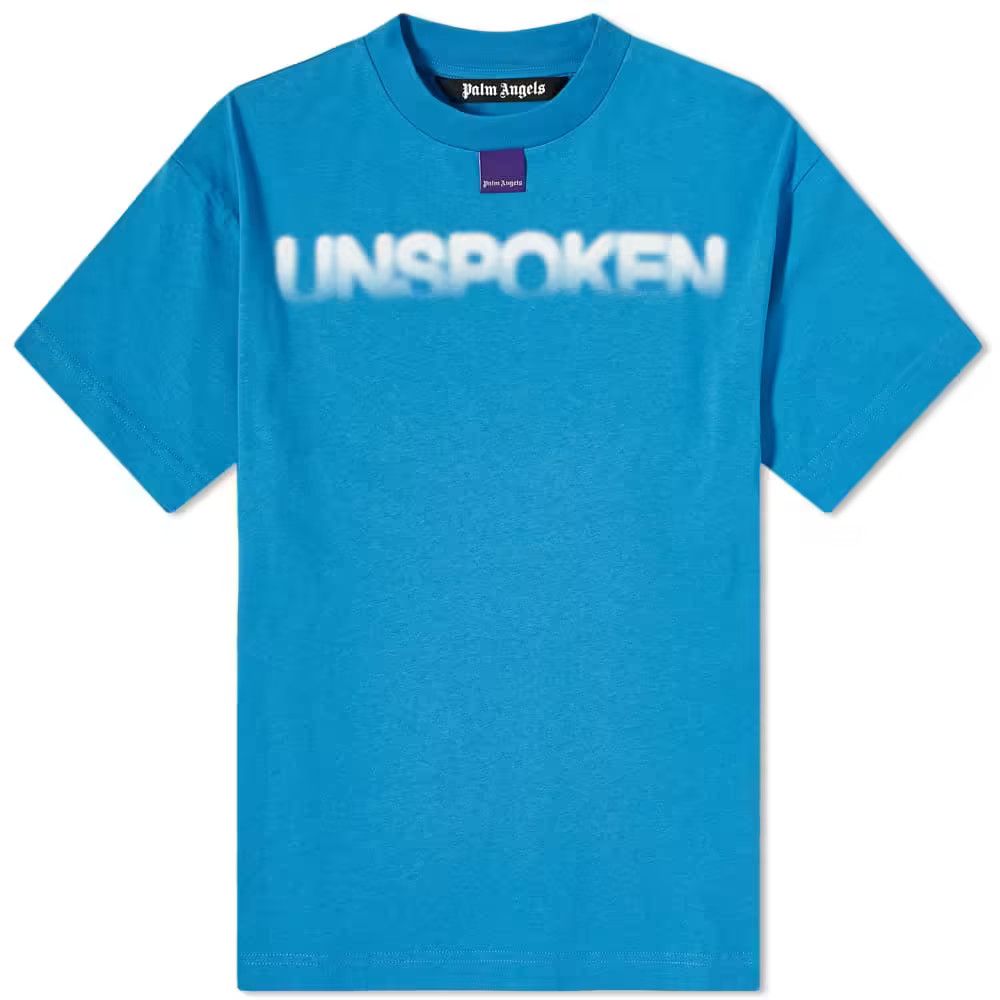 Palm Angels o1y0325 Logo Crewneck T-Shirt in Blue Size US S / EU 44-46 / 1 - 1 Thumbnail