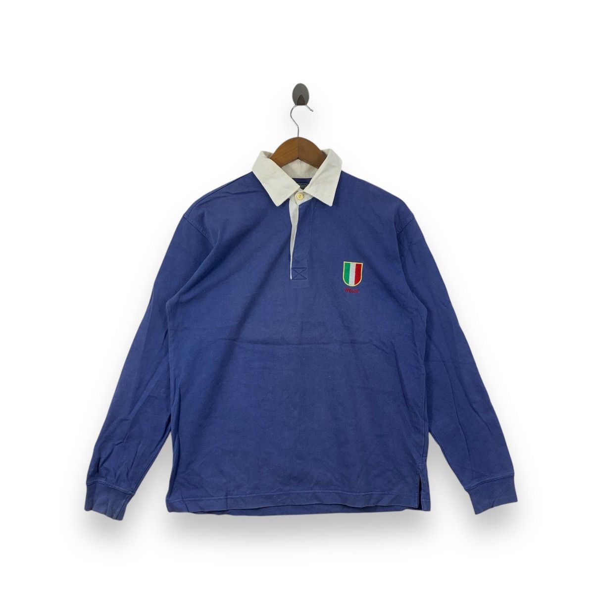 Vintage Vintage NUDOS ITALIA RUGBY Number 4 Jersey Polo Tee Shirt Size US M / EU 48-50 / 2 - 3 Thumbnail