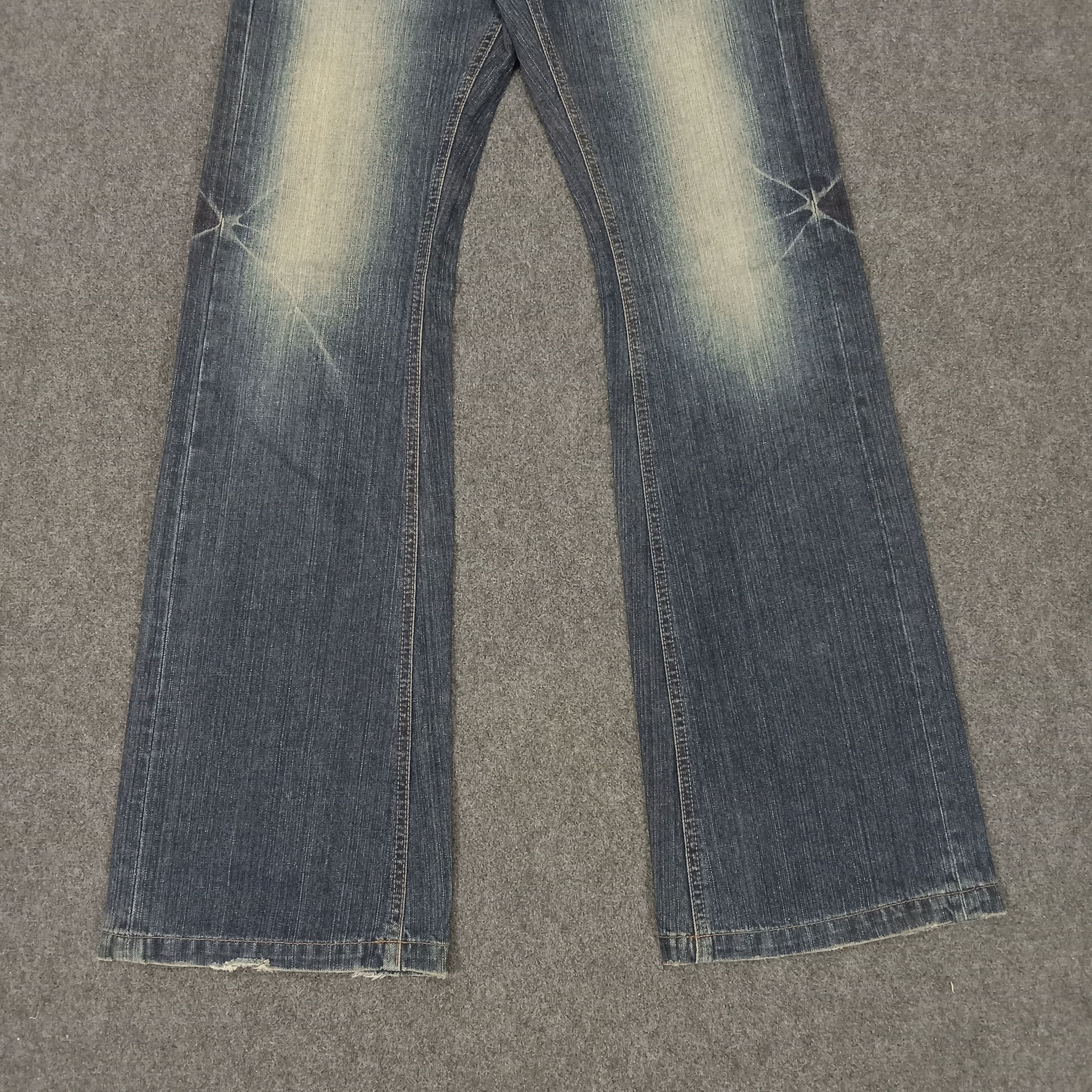 Japanese Brand ET Japanese Brand Bootcut Fading Style Denim Jeans Size 31" - 5 Thumbnail