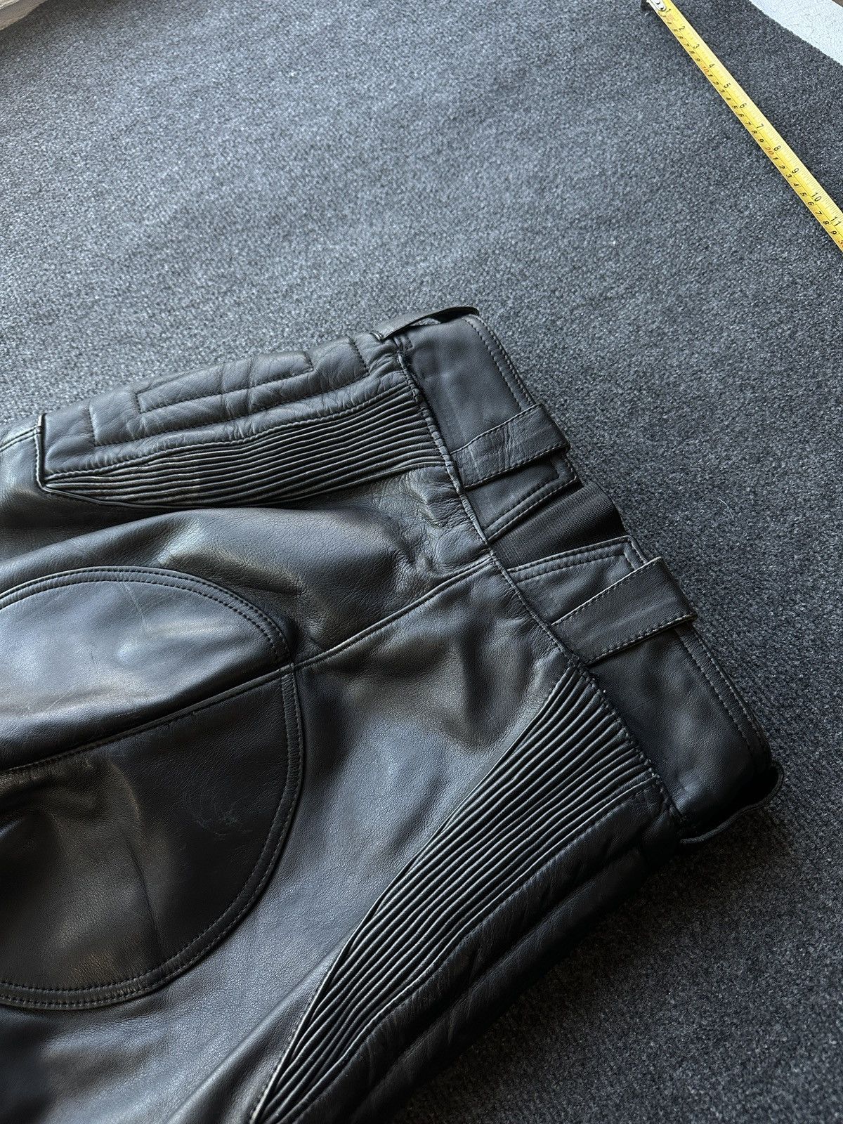 Leather 🚨GRAIL LEATHER PANTS RACING VNTG Cowboy Biker Leather Pants Size US 27 - 12 Thumbnail