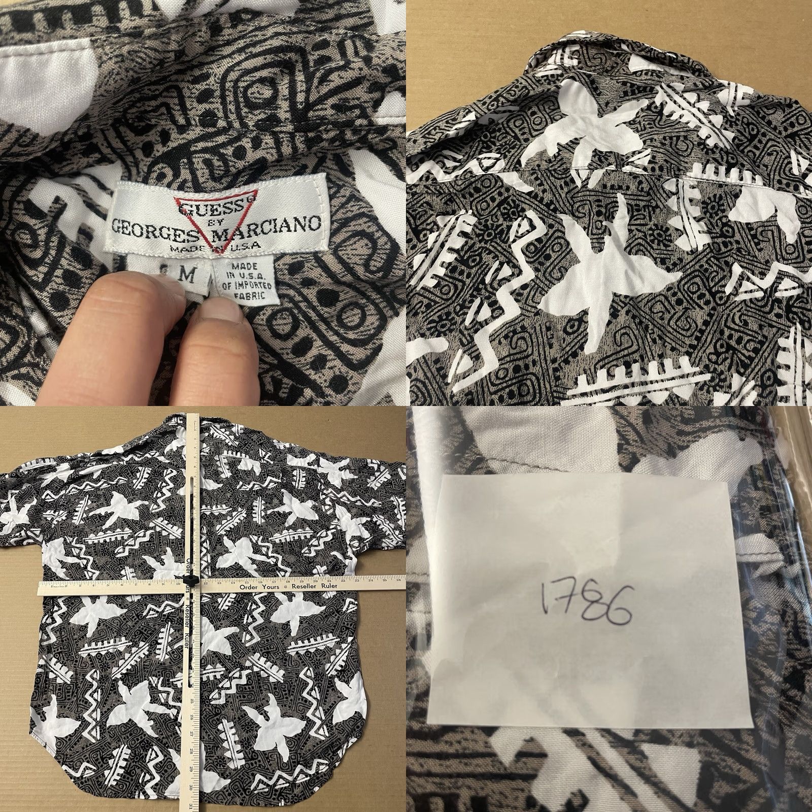 Guess GUESS Georges Marciano Camp Shirt Adult Large Brown Button Down Hawaiian Mens Shirts Size US L / EU 52-54 / 3 - 8 Thumbnail