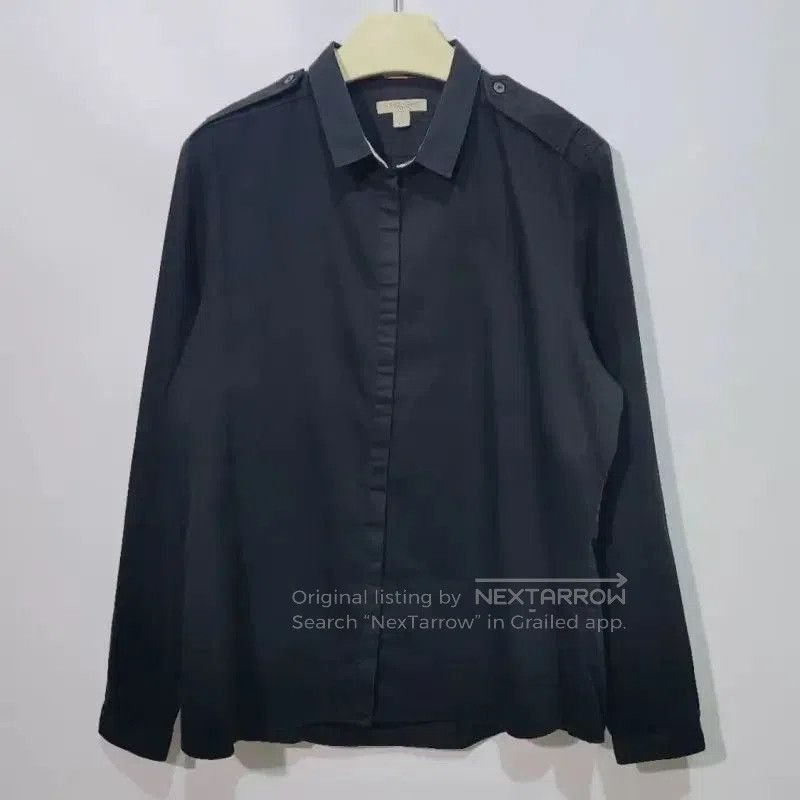 Burberry Black Cotton Women's Shirt - XL Size.