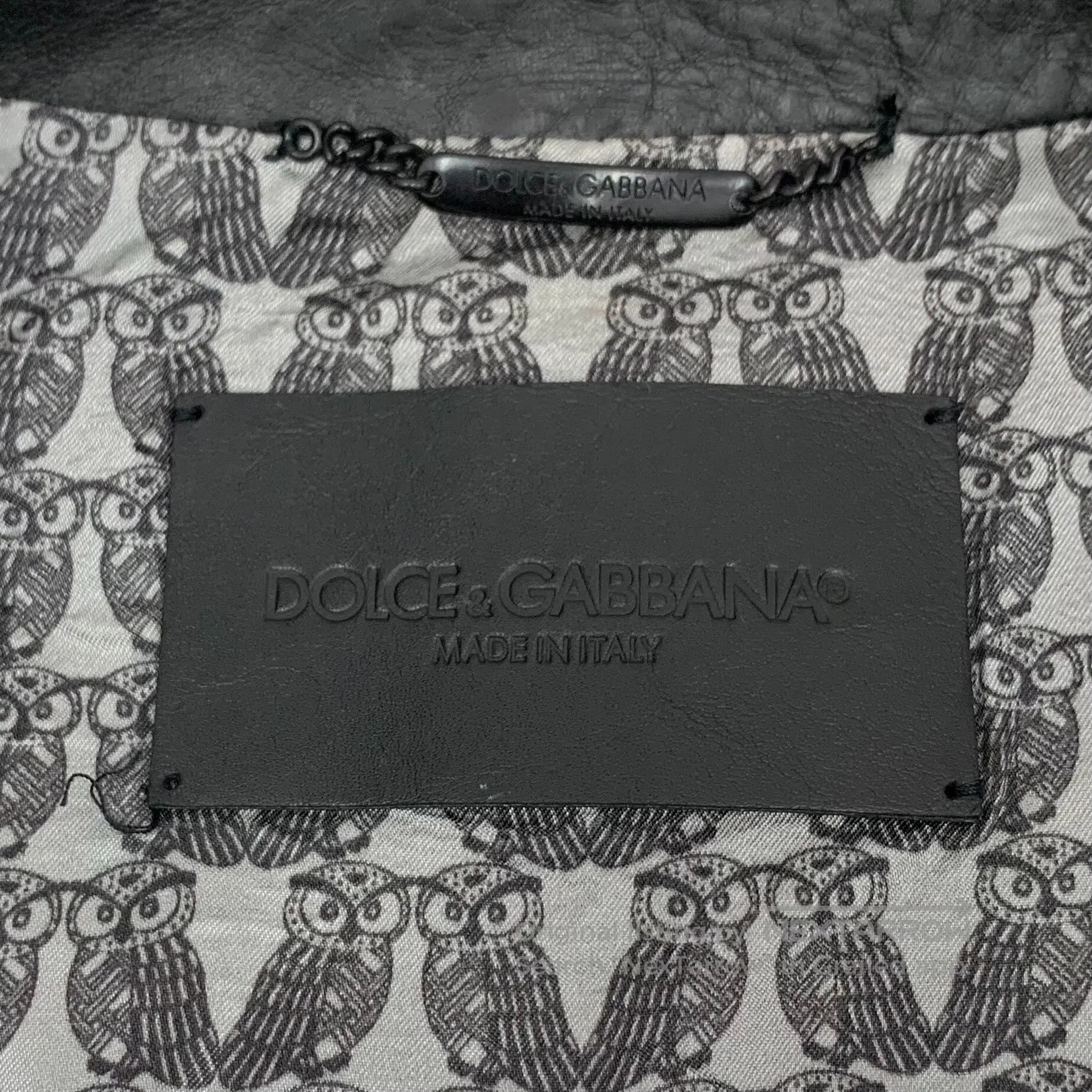 Dolce & Gabbana Dolce Gabbana Black Leather Collar Zip Up Single Breasted Size US L / EU 52-54 / 3 - 5 Thumbnail