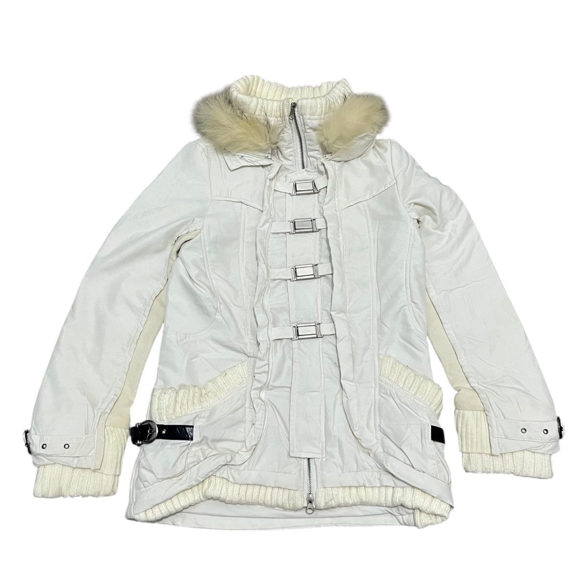 14th Addiction Jade's - 2000s Grunge White Faux Fur Coat Jacket Lgb Ifsix Size US S / EU 44-46 / 1 - 8 Thumbnail