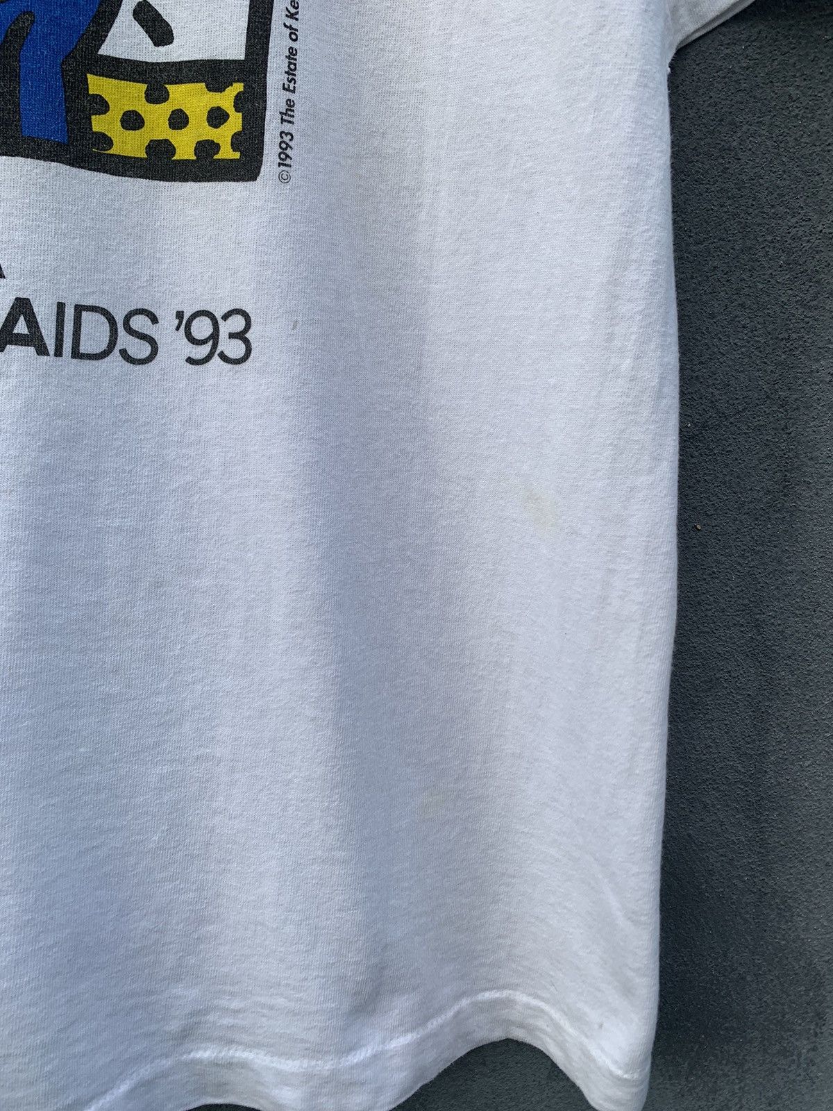 Vintage Vintage 1993 KERITH HARING ACT AGAINST AIDS Tshirt Size US M / EU 48-50 / 2 - 9 Thumbnail