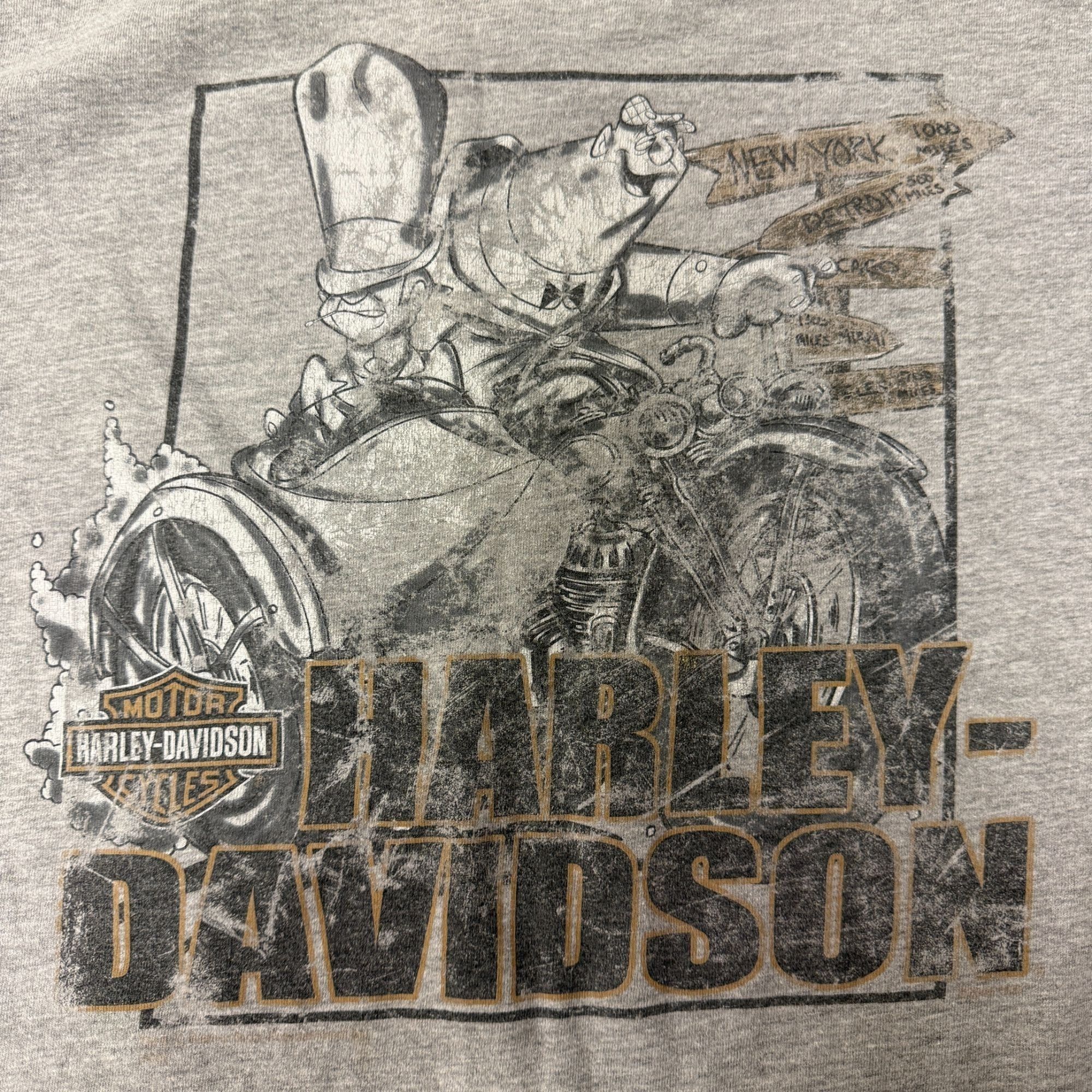 Harley Davidson H-D 2005 LOONEY TUNES Motorcycle Biker SPELLOUT L/S Shirt 2X Size US XXL / EU 58 / 5 - 10 Thumbnail