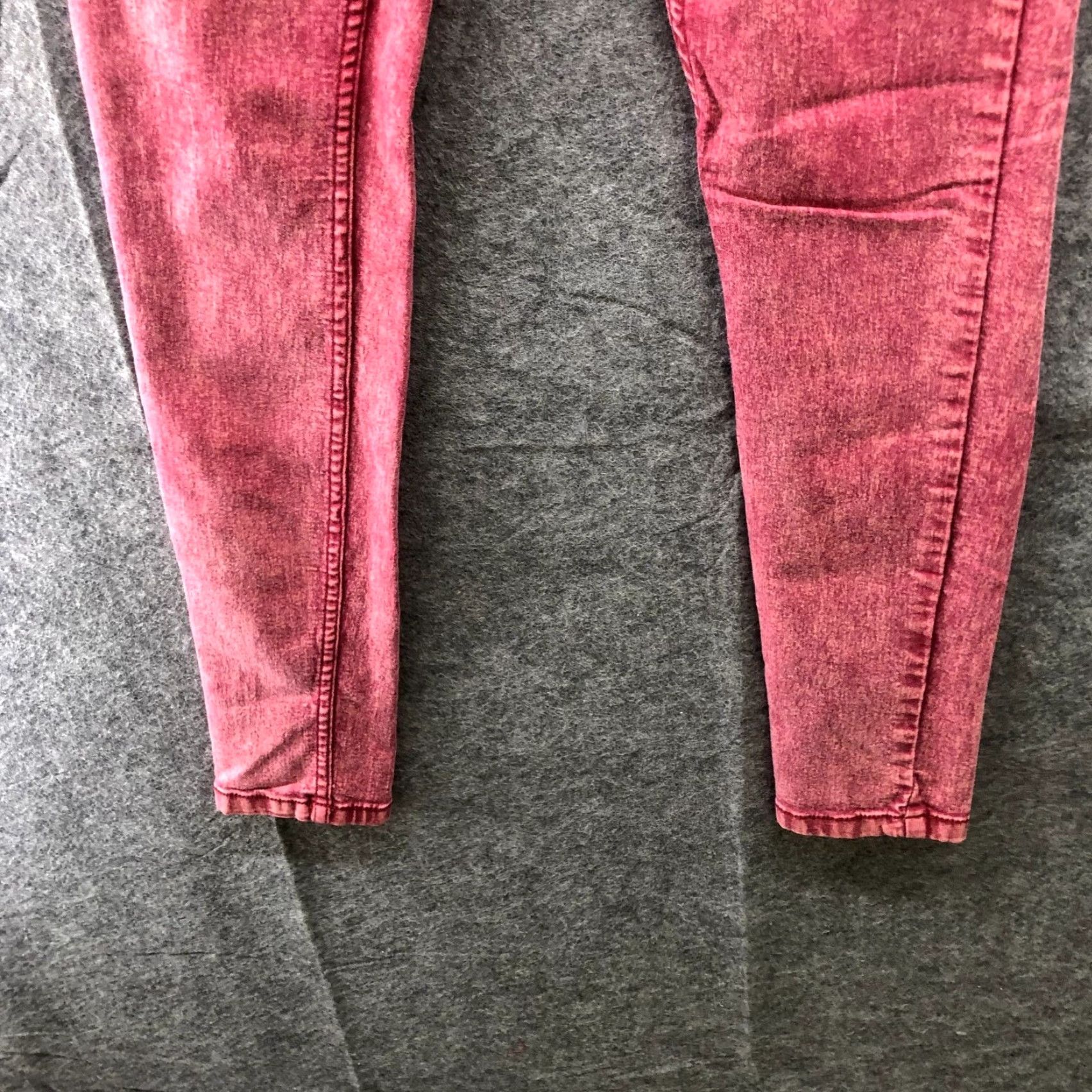 Zara Zara Pink Skinny Jeans Womens 4 Low Rise Stone Wash Vintage Wash Stretch Denim Jeans Womens Size 27" / US 4 / IT 40 - 4 Thumbnail