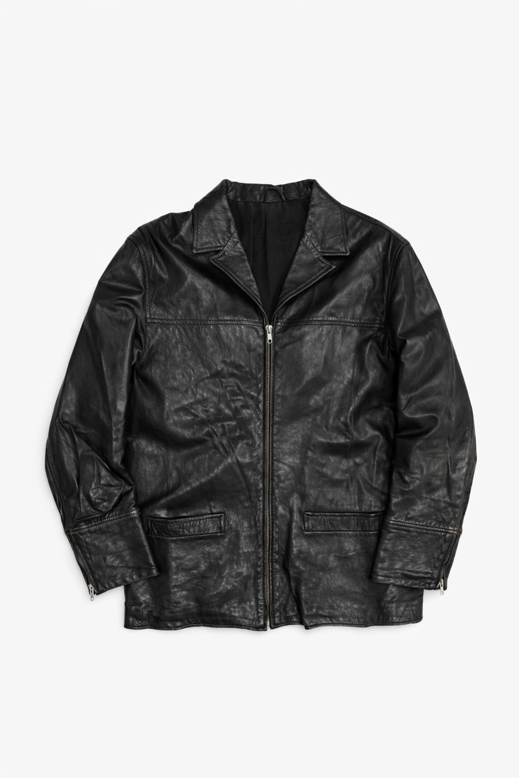 Vera Pelle Vera Pelle IBlues Black Leather Jacket Size US M / EU 48-50 / 2 - 1 Thumbnail
