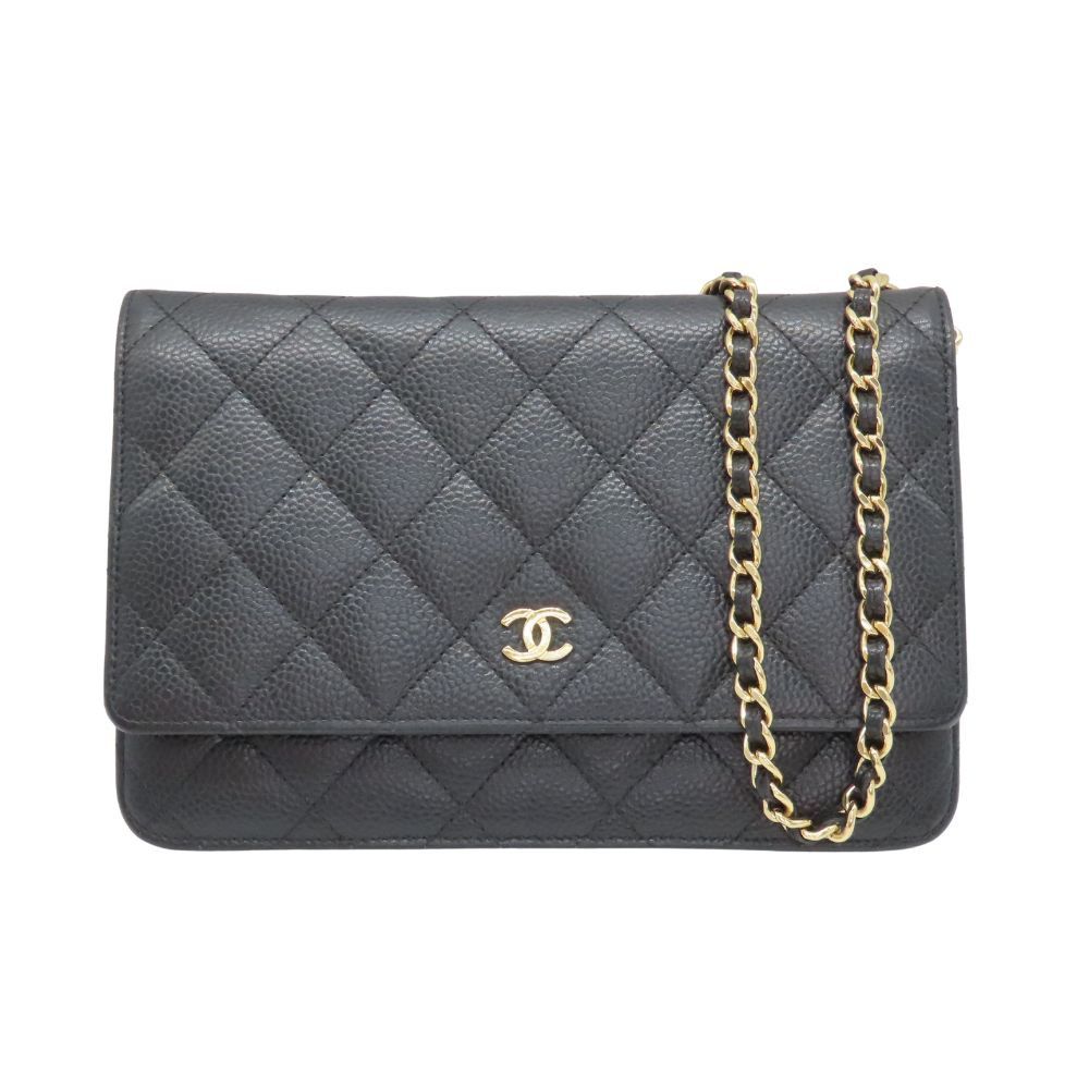 Chanel Chanel Chanel Chain Wallet Caviar Leather 2way Shoulder Bag Leather Shoulder Bag A33814 DUTY FREE for USA Size ONE SIZE - 1 Thumbnail
