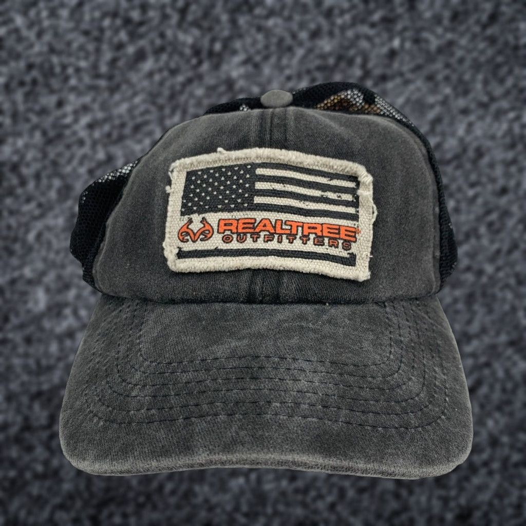 Realtree Realtree Outfitters Headwear Adjustable Baseball Cap Men's Gray NWT Grey Solid Outdoor All Season Adjustable Straps Cap Mens Size ONE SIZE - 1 Thumbnail