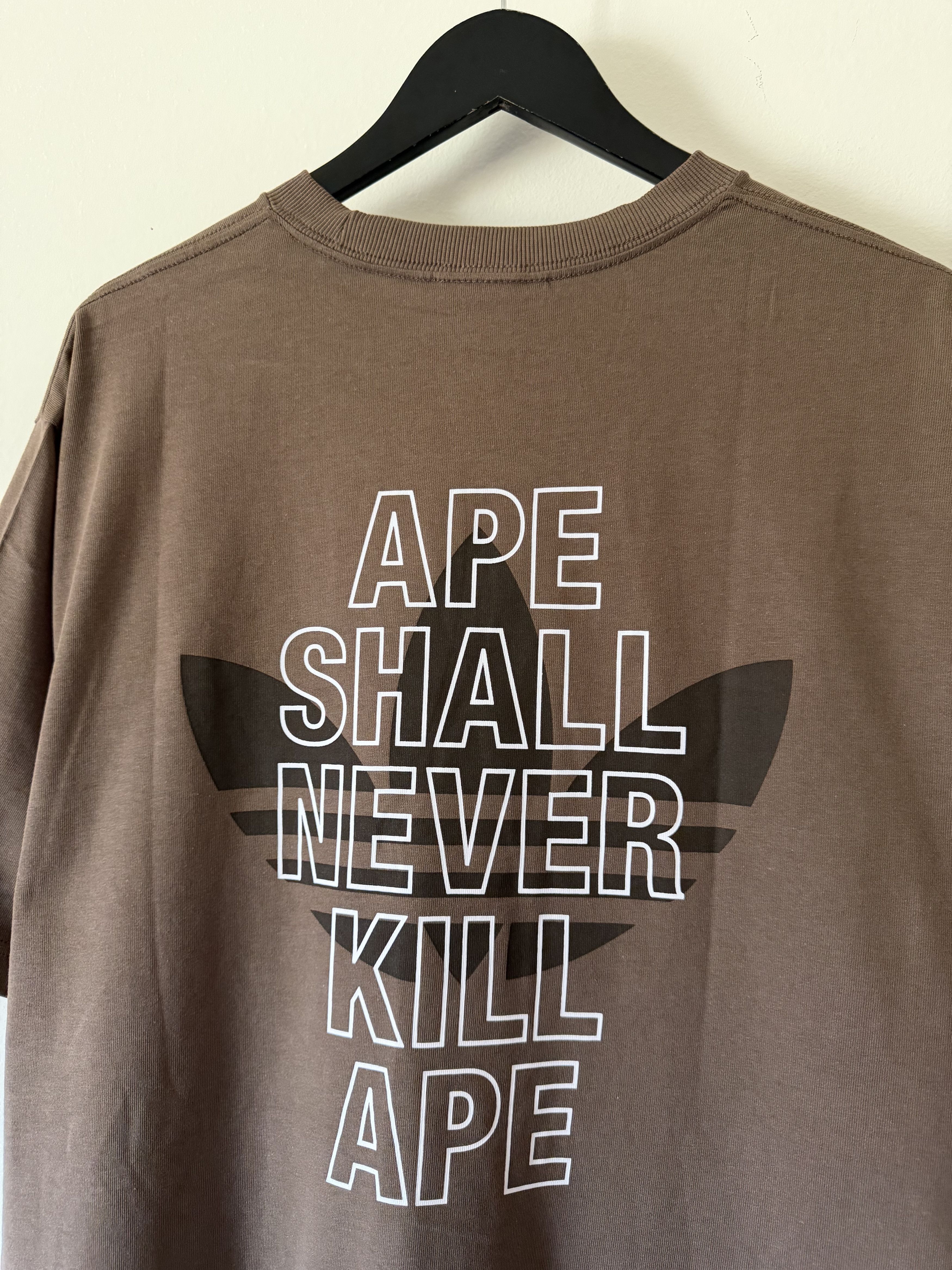 Adidas × Bape Bape Adidas Ape Head Tee in Brown Size US XXL / EU 58 / 5 - 5 Thumbnail