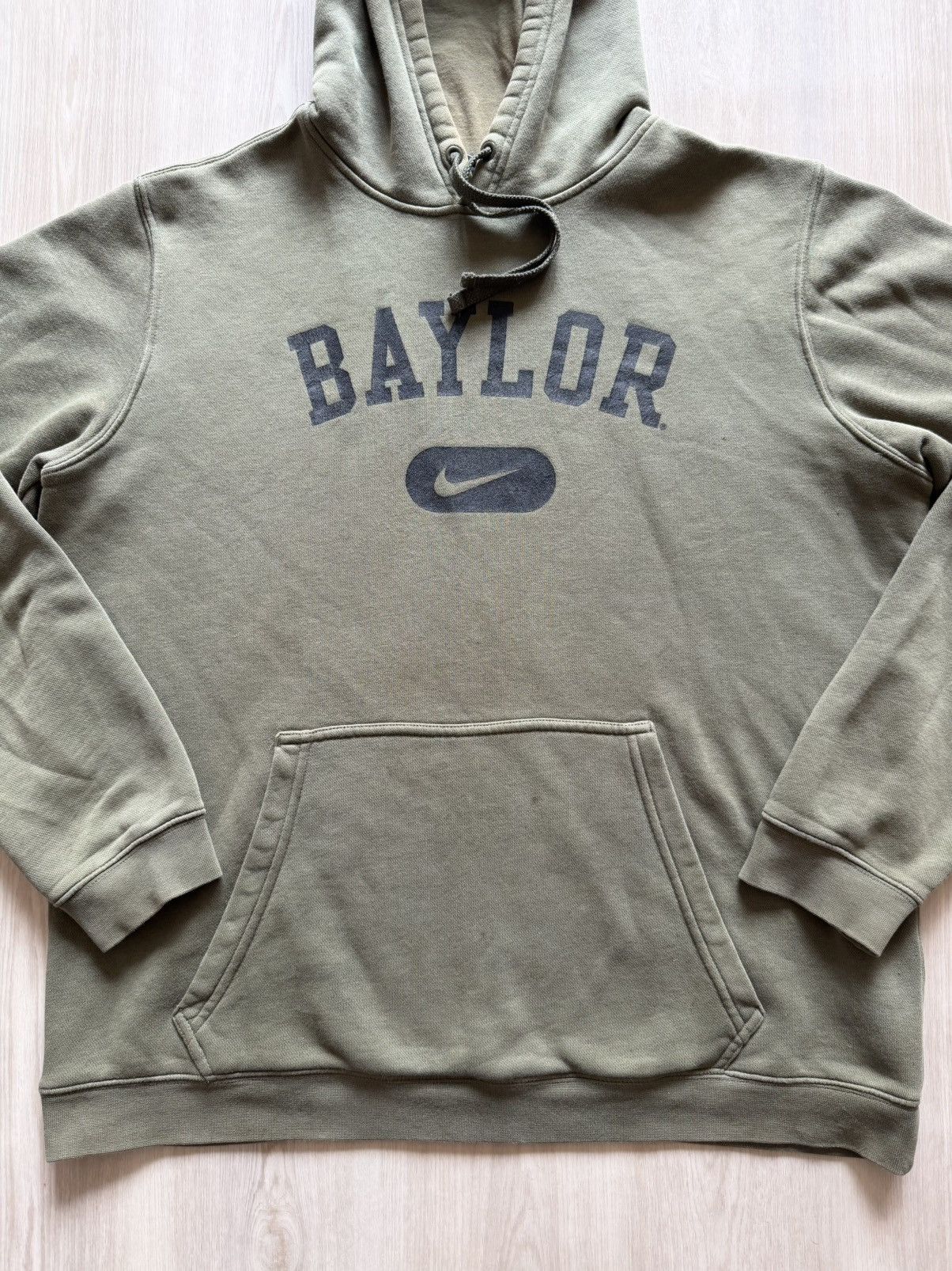 Nike Y2K Nike Baylor Center Swoosh Hoodie Sz L *Distressed Size US L / EU 52-54 / 3 - 3 Thumbnail