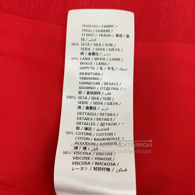 Gucci Gucci Red mulberry silk multi-pocket round neck single-bre Size XS / US 0-2 / IT 36-38 - 7 Thumbnail