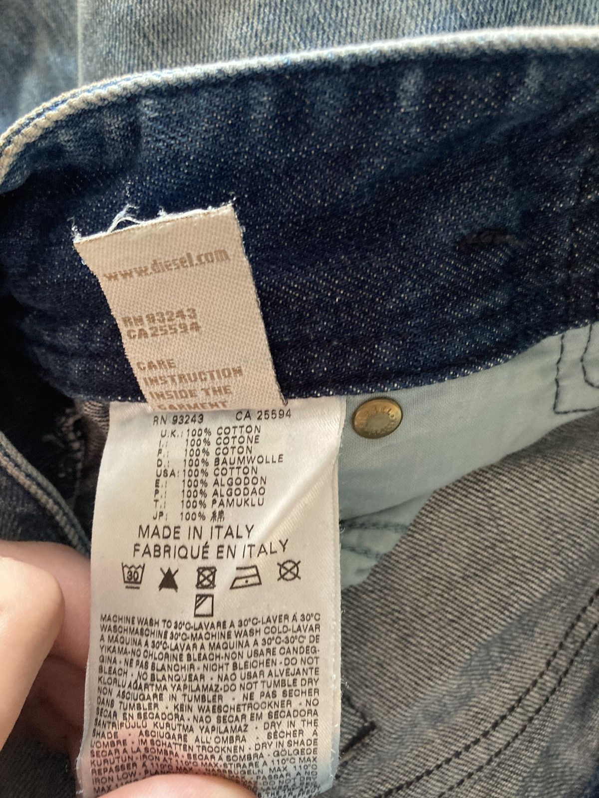 Diesel × Hysteric Glamour Distressed Italy Diesel denim jeans Size US 27 - 12 Thumbnail