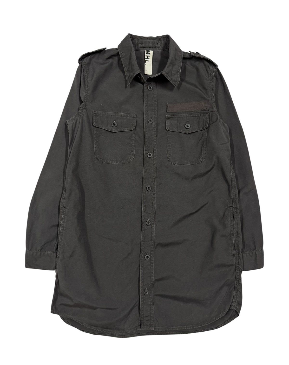 Margaret Howell MHL🔥Margaret Howell Army Patch Long Button Ups Pocket Shirt Size US S / EU 44-46 / 1 - 1 Thumbnail
