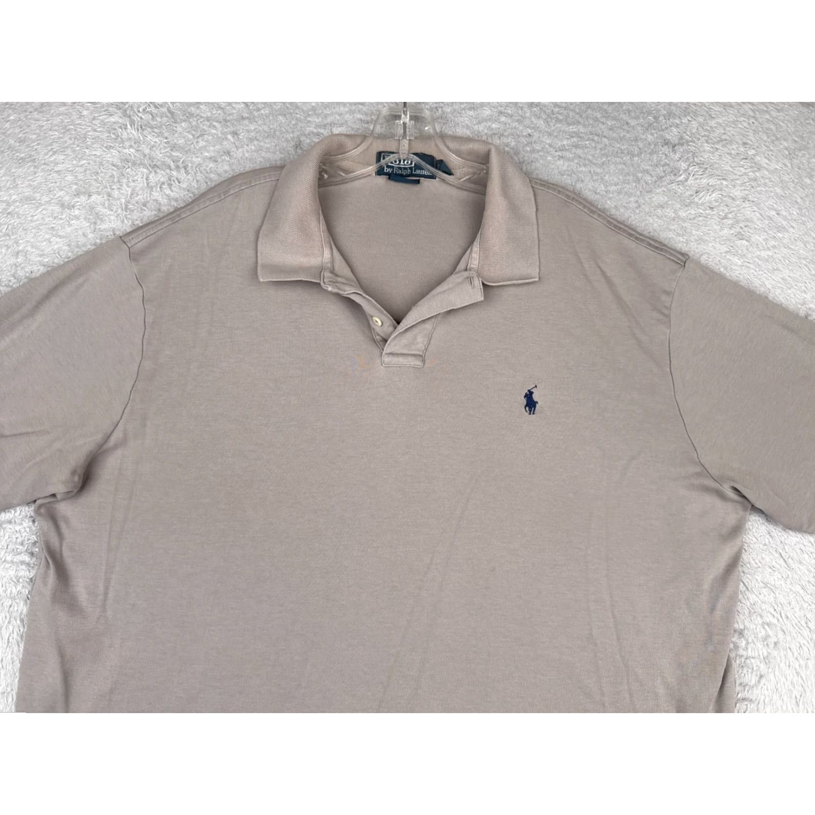 Ralph Lauren VINTAGE Ralph Lauren Polo Shirt Men 2XL Gray 100% Cotton Slim Fit Short Sleeve Golf 80s Mens Size US XXL / EU 58 / 5 - 4 Thumbnail