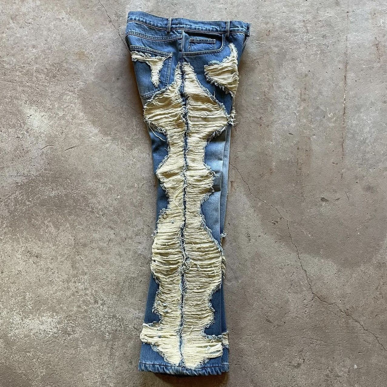 Japanese Brand Faisean Dia Distressed Bootcut Jeans Size US 30 / EU 46 - 3 Thumbnail