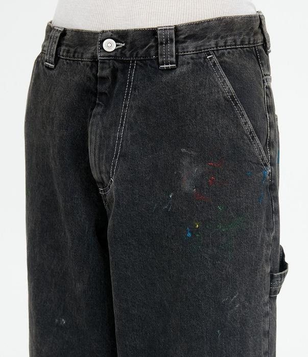 Maison Margiela o1bcso1str0526 Paint Splatter Carpenter Jeans Washed Black Size 28" / US 6 / IT 42 - 6 Thumbnail