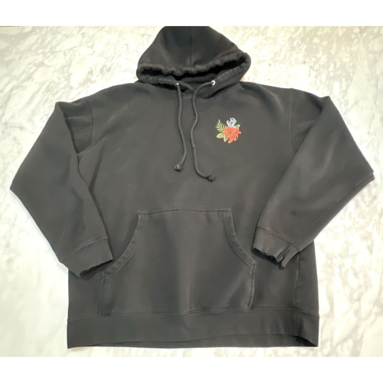 Vintage Santa Cruz Skateboard Hoodie Sweatshirt Men L Floral hibiscus Hand Black Thrash Size US L / EU 52-54 / 3 - 4 Thumbnail