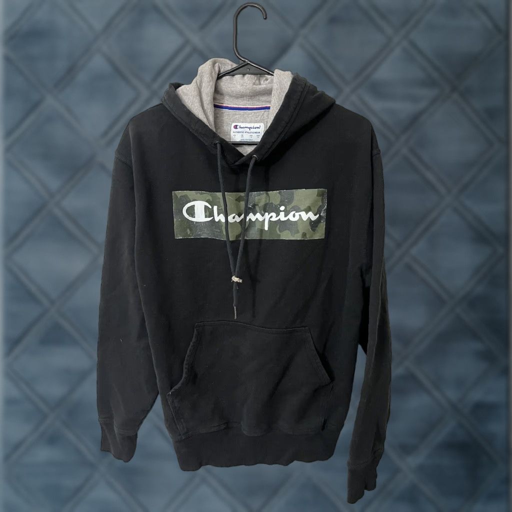 Champion Champion Powerblend Hoodie Men’s Medium Black Pullover, Hooded, Long Sleeve, Crew Neck, Pouch Pocket, Logo, Gym & Training, Fall Winter, Regular Fit Size US M / EU 48-50 / 2 - 1 Thumbnail