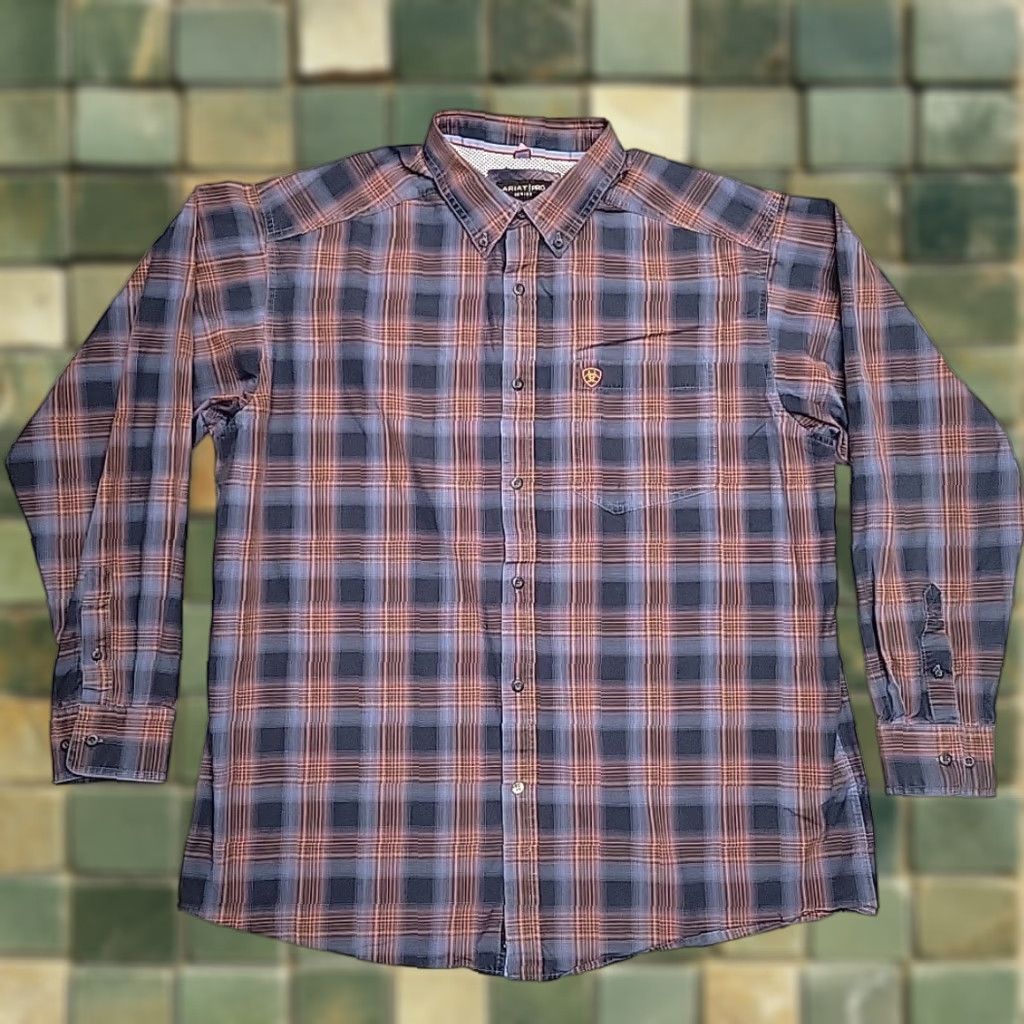 Ariat Ariat Shirt Men L Blue Pro Series Tyler Long Sleeve Ranch Work Cowboy Casual Size US L / EU 52-54 / 3 - 1 Thumbnail