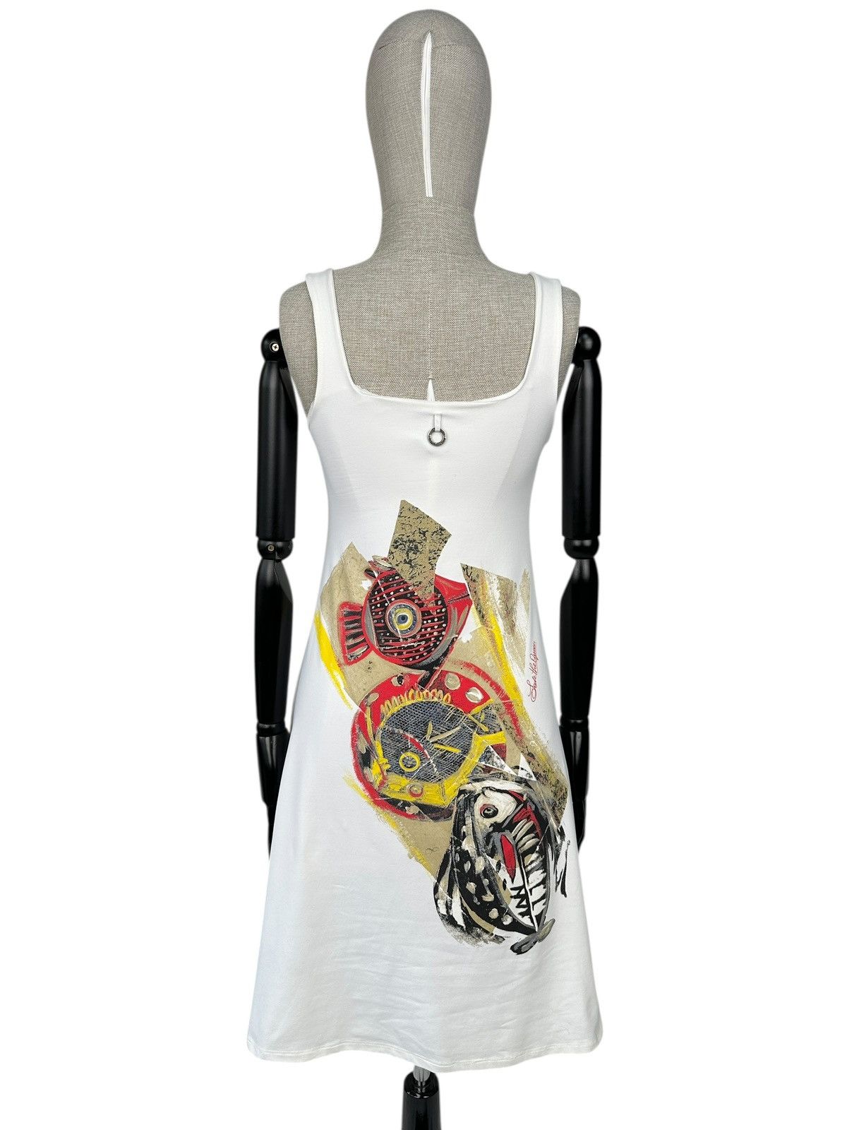 Other Save the Queen Patchwork A-Line Sleeveless White Dress sz L Size L / US 10 / IT 46 - 2 Thumbnail