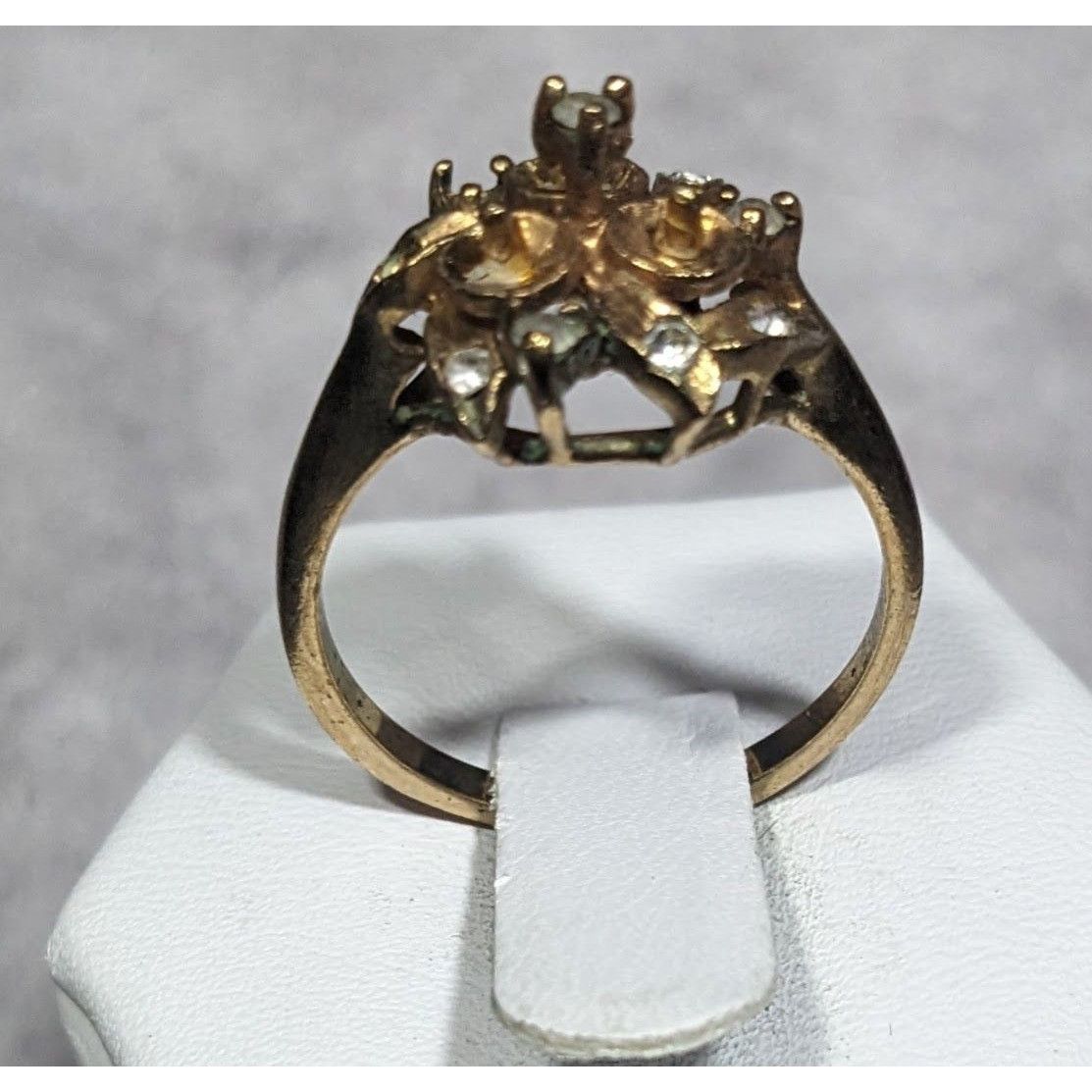 Other Vintage Elegant DAC Signed Fold Tone Floral Ring Size 8 Size ONE SIZE - 6 Thumbnail