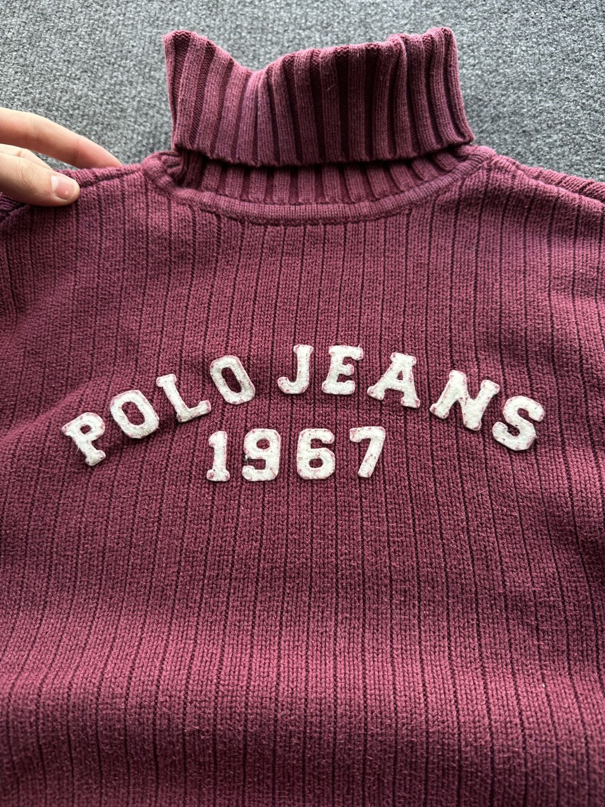 Ralph Lauren 🚨POLO JEANS CO RALPH LAUREN RARE BURGUNDY SWEATER Size S / US 4 / IT 40 - 6 Thumbnail